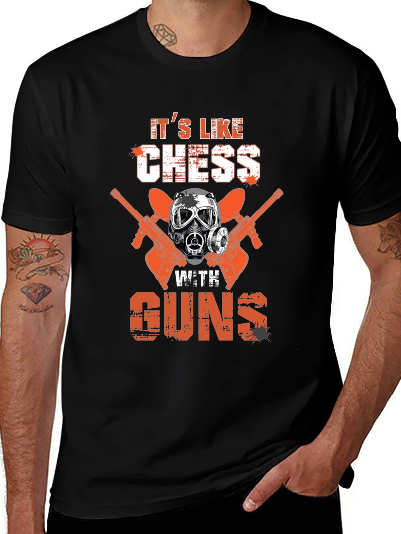 Variant 26 of It's Like Chess With Guns T-Shirt