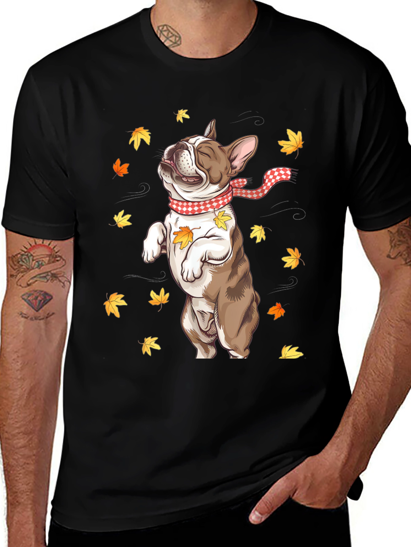 Variant 11 of Fall French Bulldog Graphic Tee
