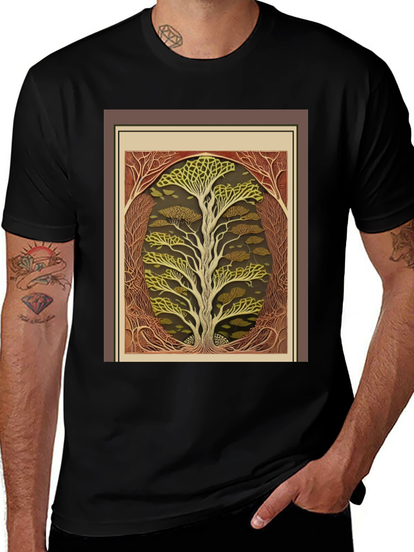 Variant 9 of Tree of Life Graphic Tee - Nature Inspired Design
