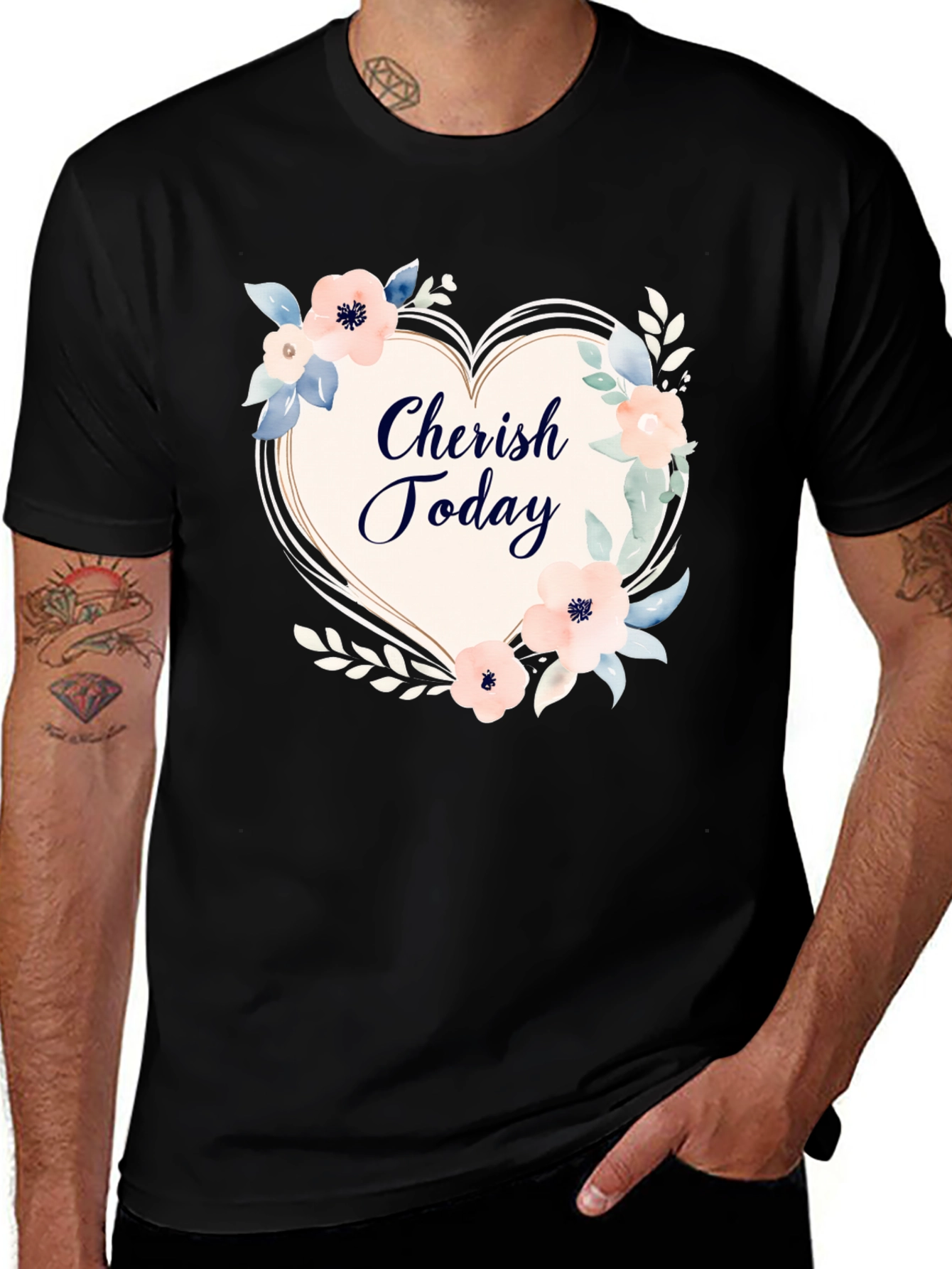 Variant 3 of Cherish Today Floral Heart Graphic T-Shirt