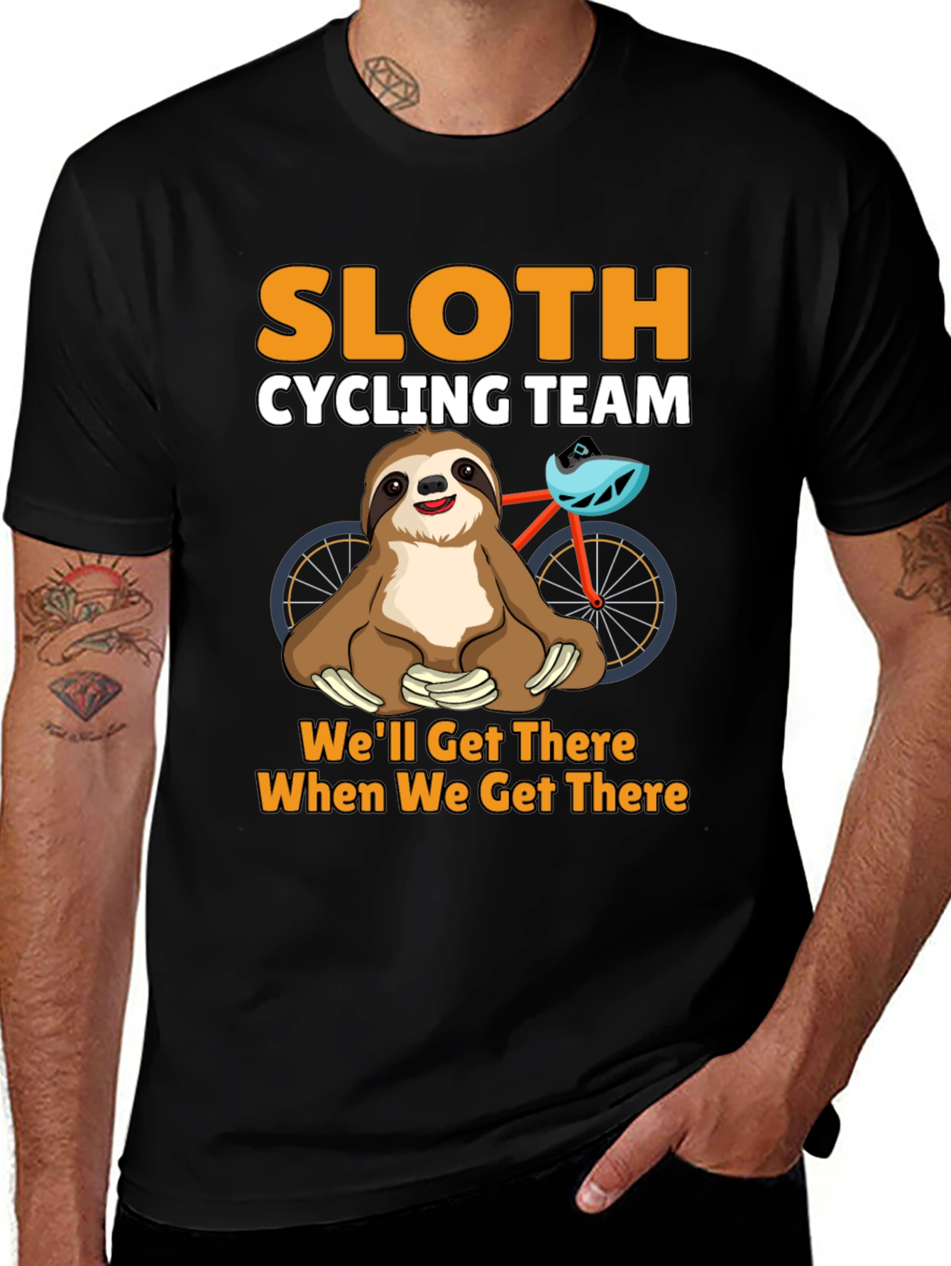 Variant 14 of Sloth Cycling Team T-Shirt