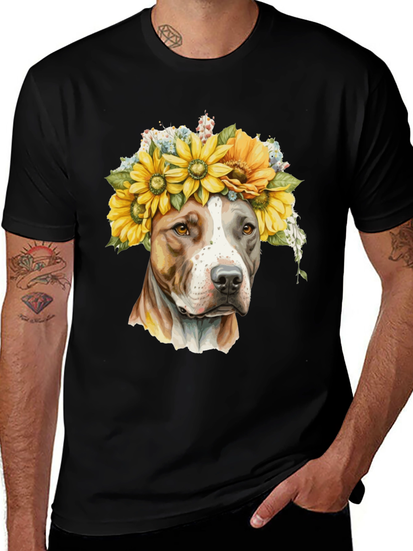 Variant 9 of Sunflower Pitbull T-Shirt