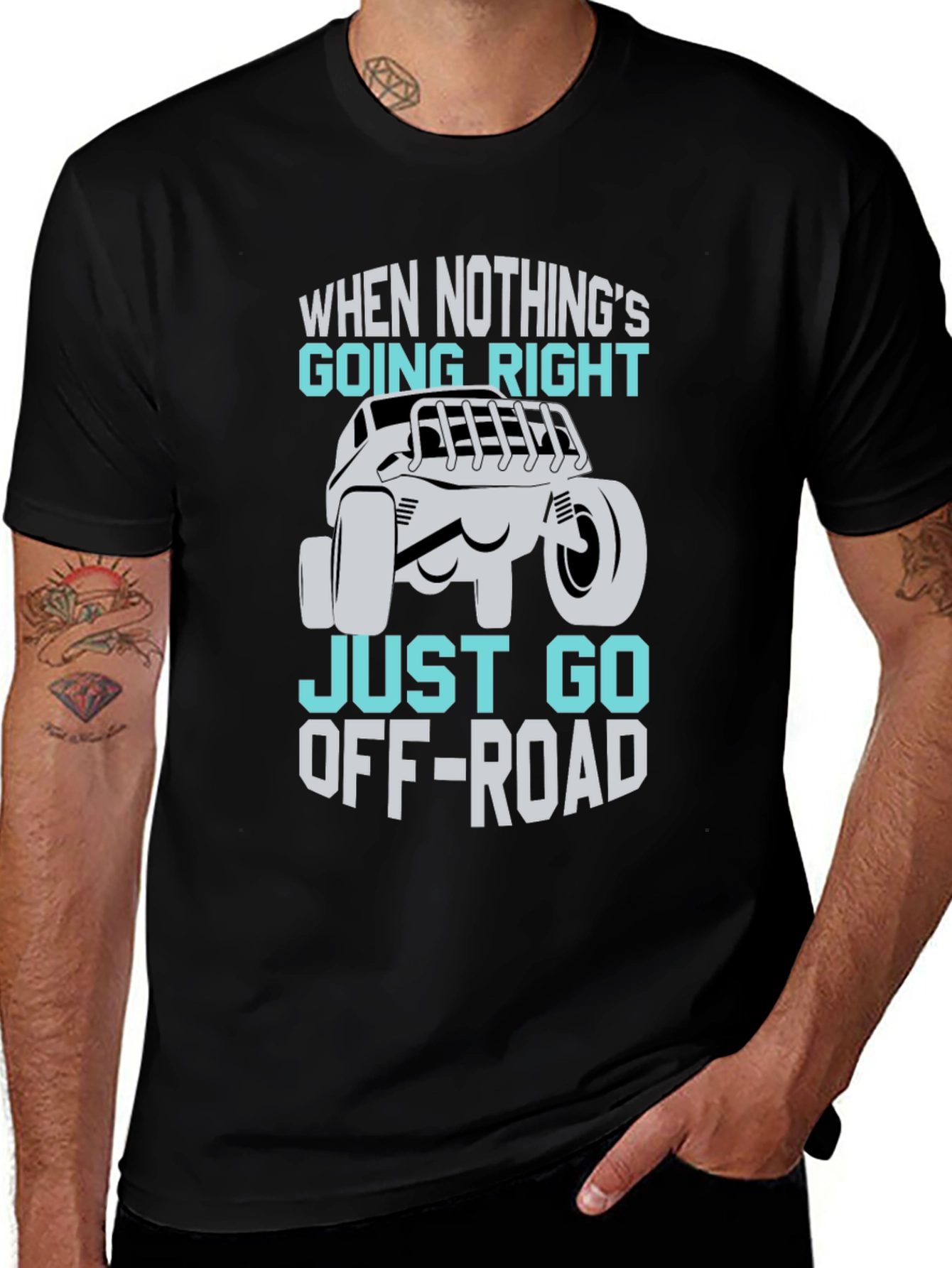 Off-Roading Graphic T-Shirt - Men's Black Tee