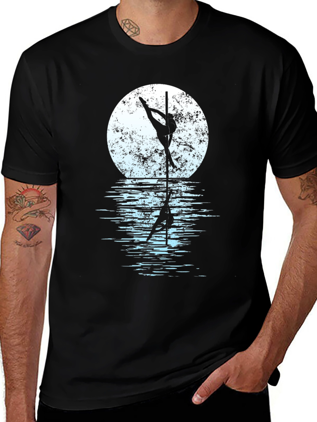 Variant 16 of Pole Dancer Moon Reflection T-Shirt