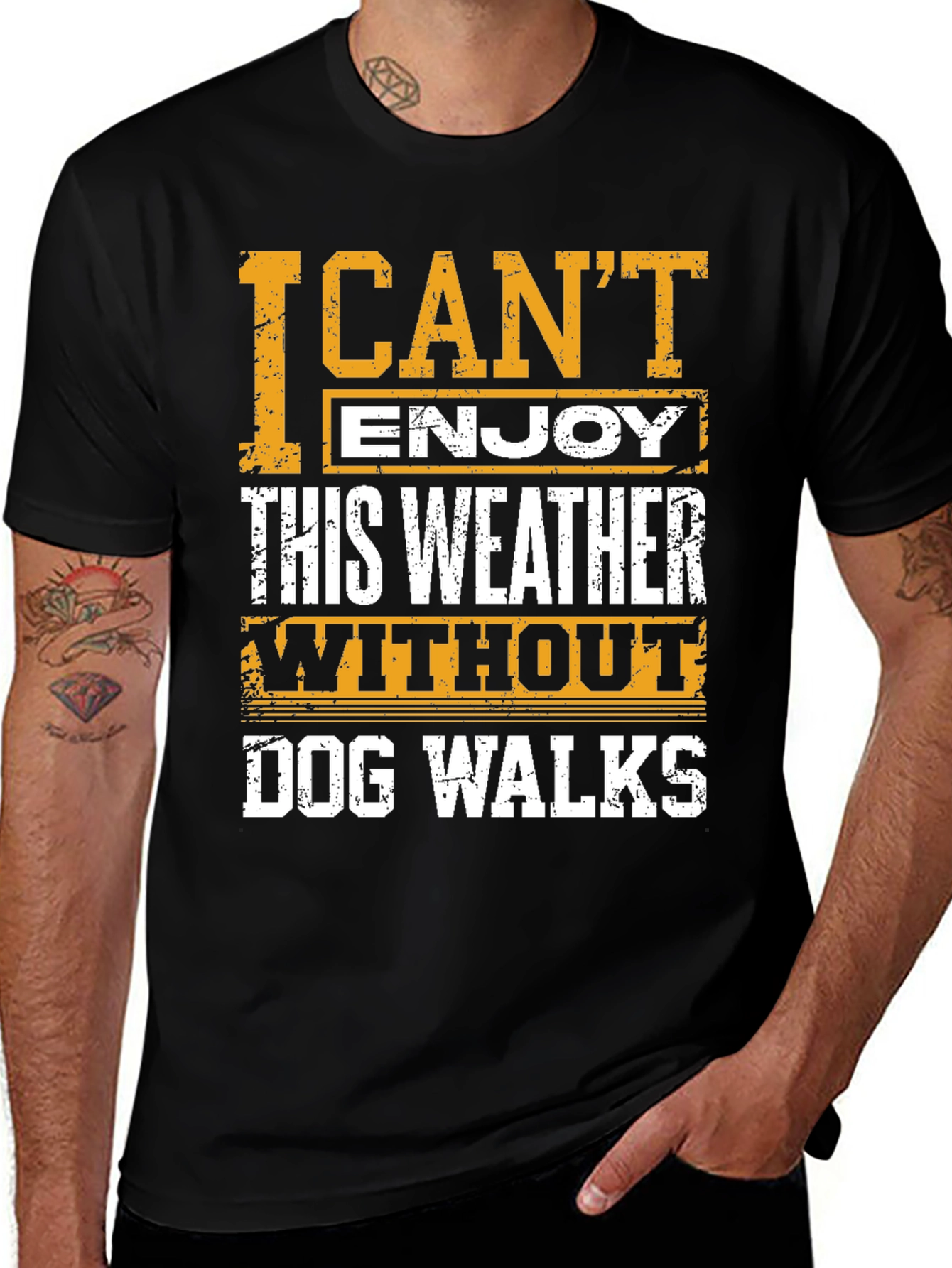 Variant 9 of I Can't Enjoy This Weather Without Dog Walks T-Shirt