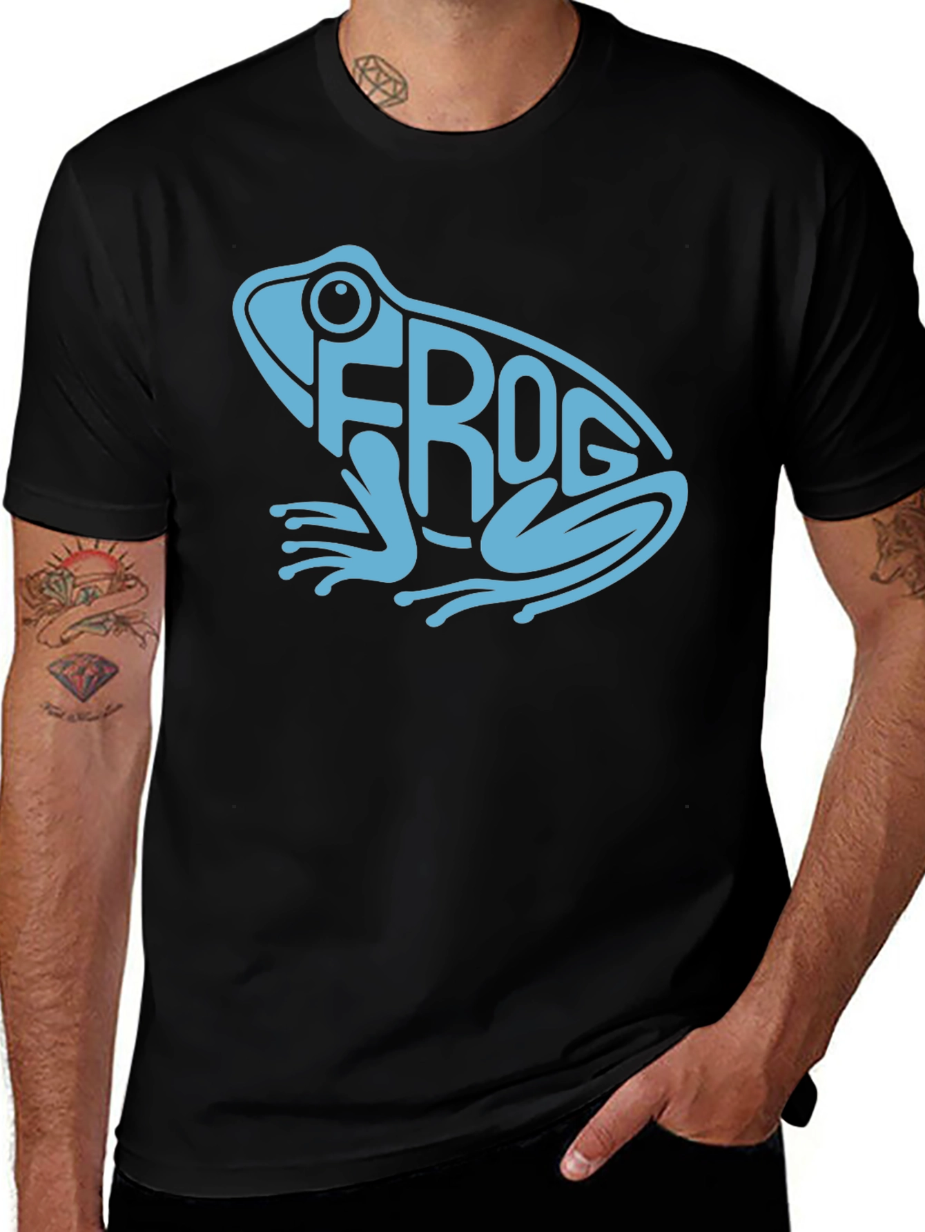 Variant 29 of Frog Graphic Tee - Black Unisex Crew Neck T-Shirt