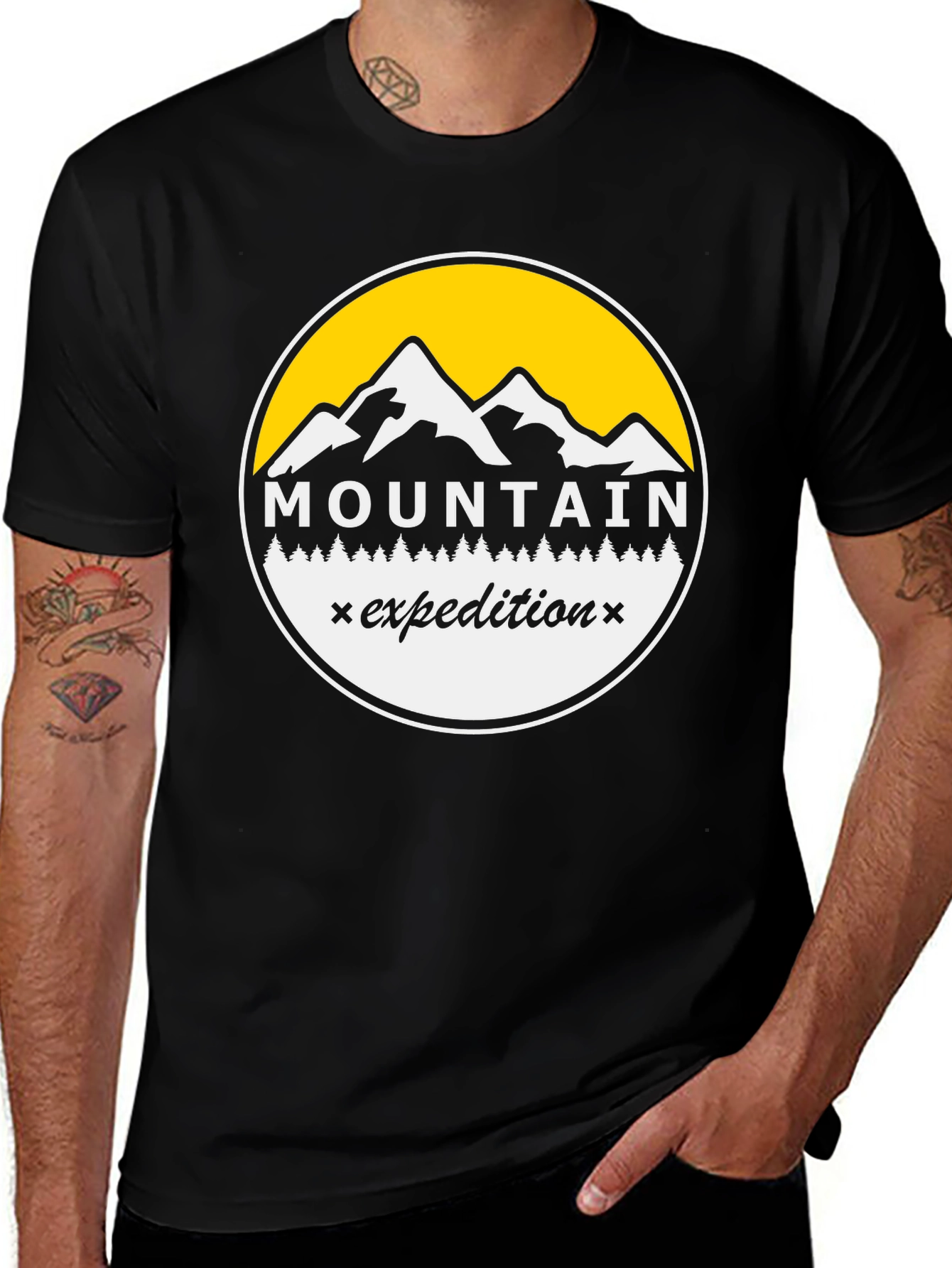 Variant 17 of Mountain Expedition Graphic Tee - Black