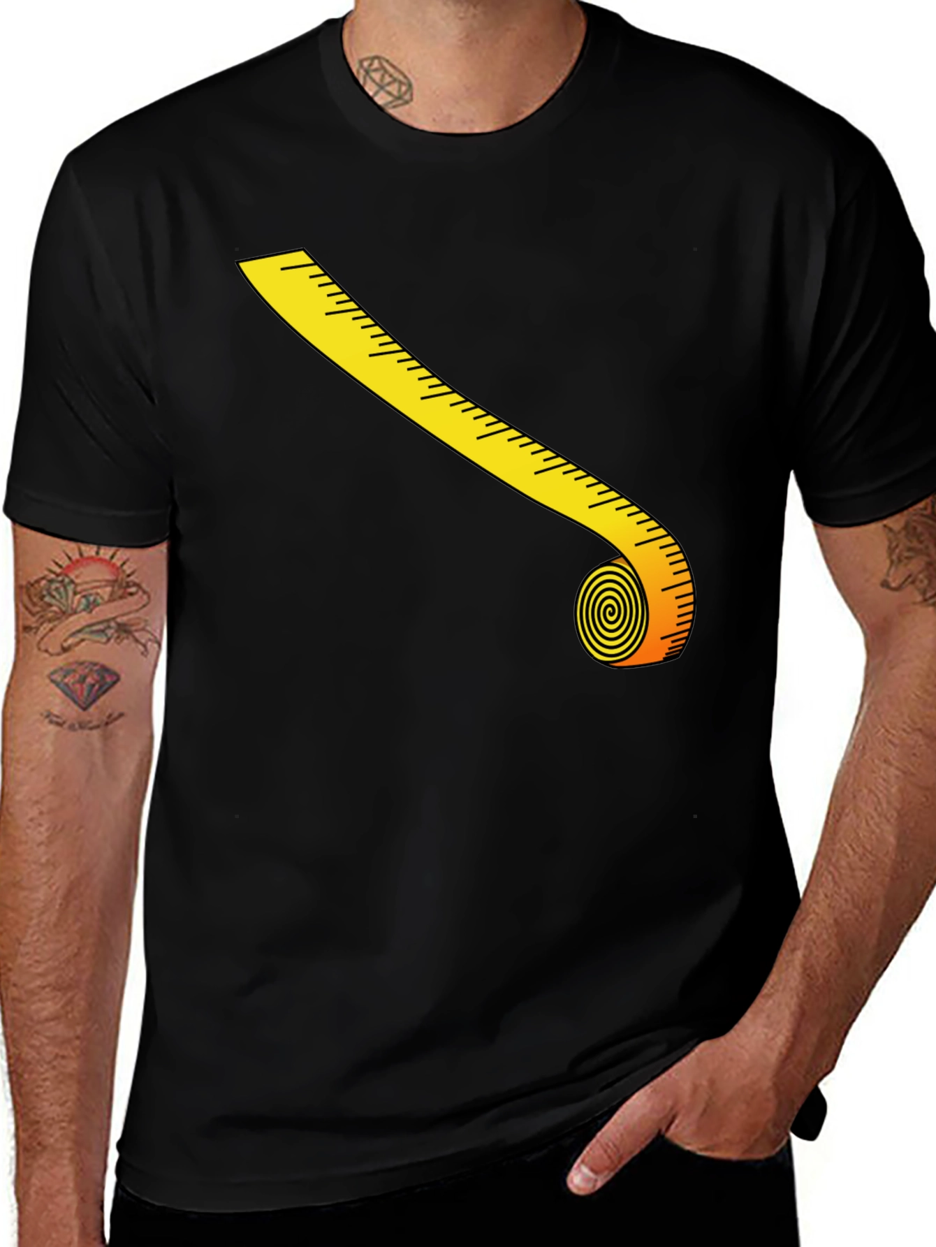 Variant 8 of Novelty Tape Measure Graphic T-Shirt