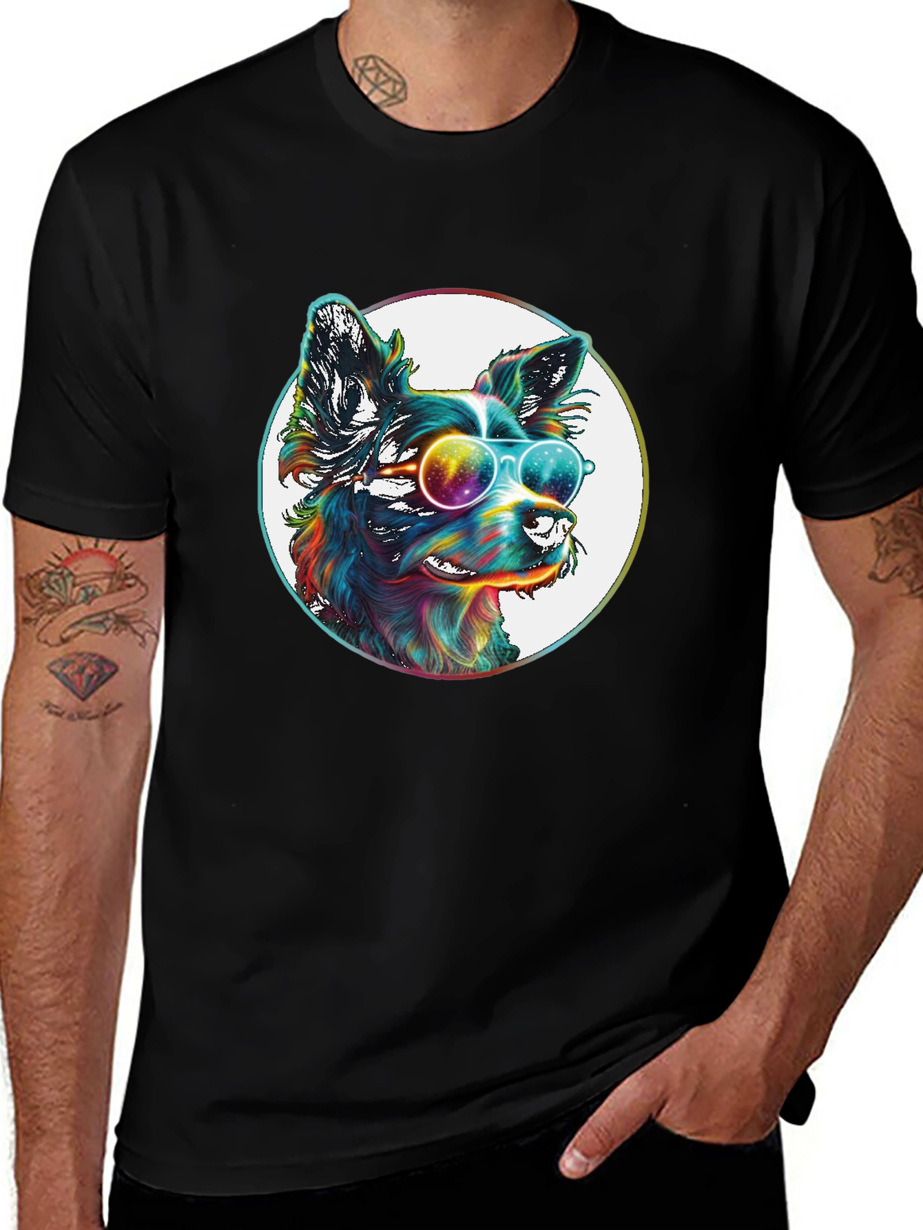Variant 21 of Cool Dog in Sunglasses Graphic Tee