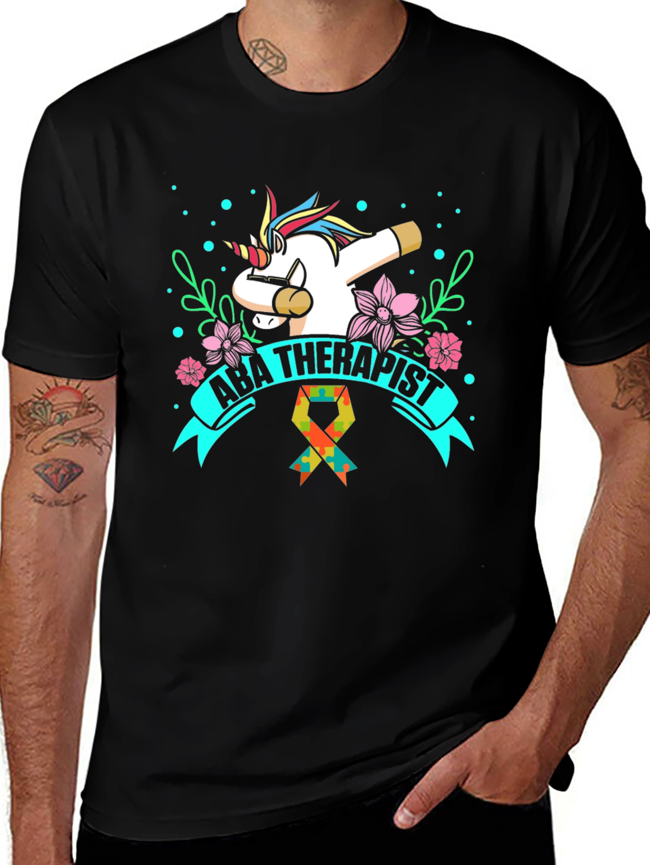 ABA Therapist Unicorn Dab T-Shirt