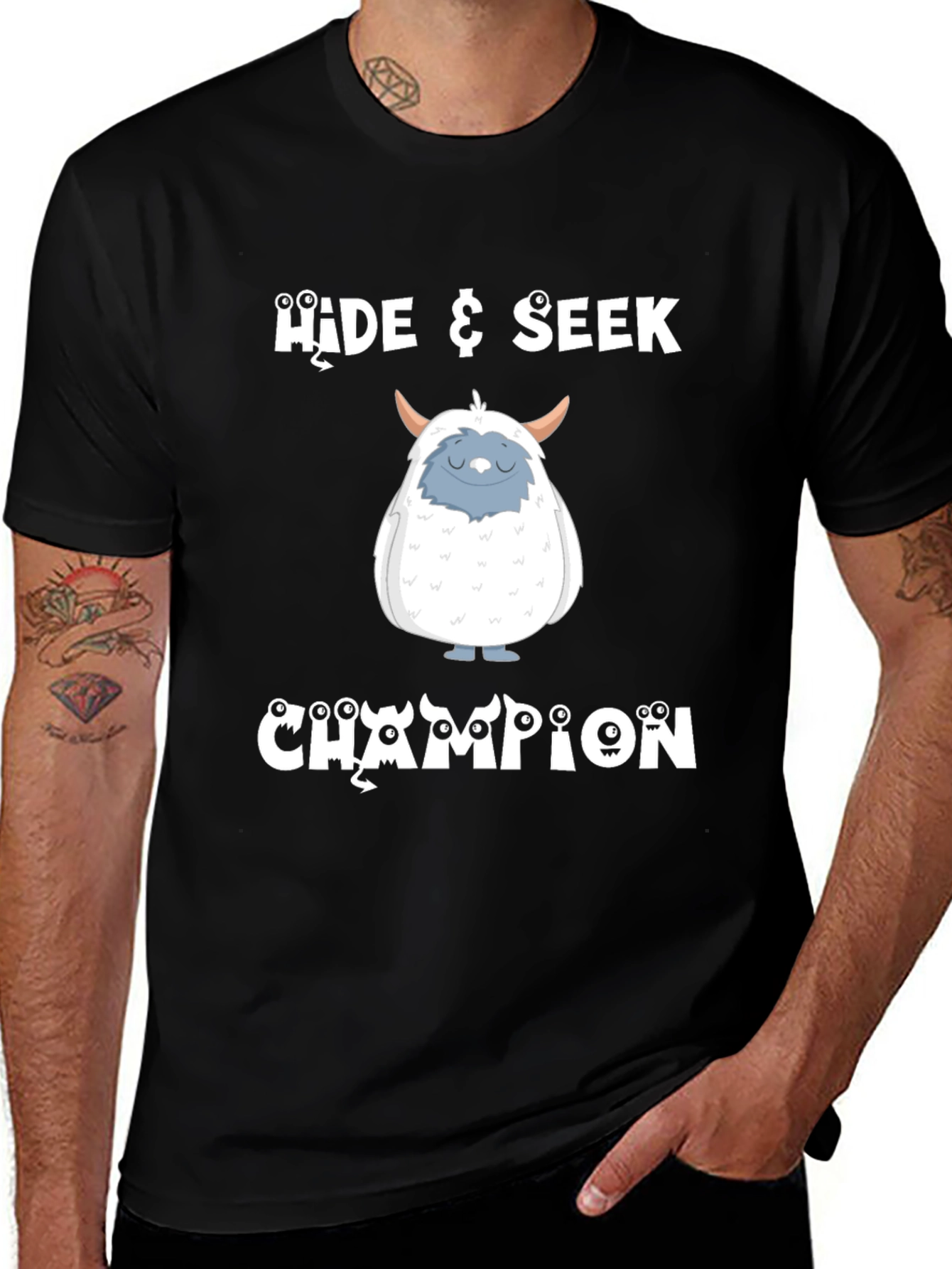 Variant 11 of Hide & Seek Champion T-Shirt - Yeti Design