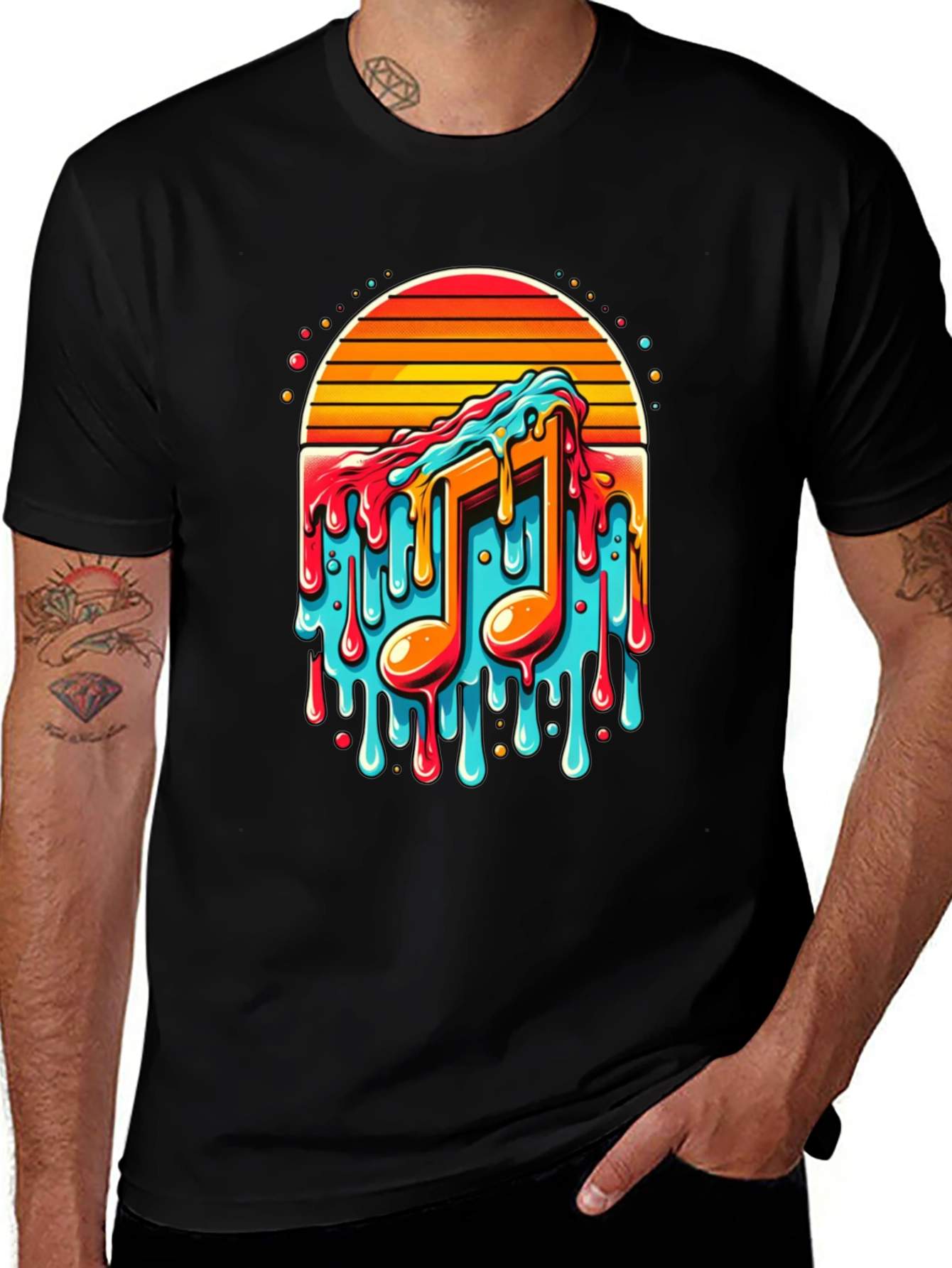 Variant 12 of Melting Music Note Graphic Tee
