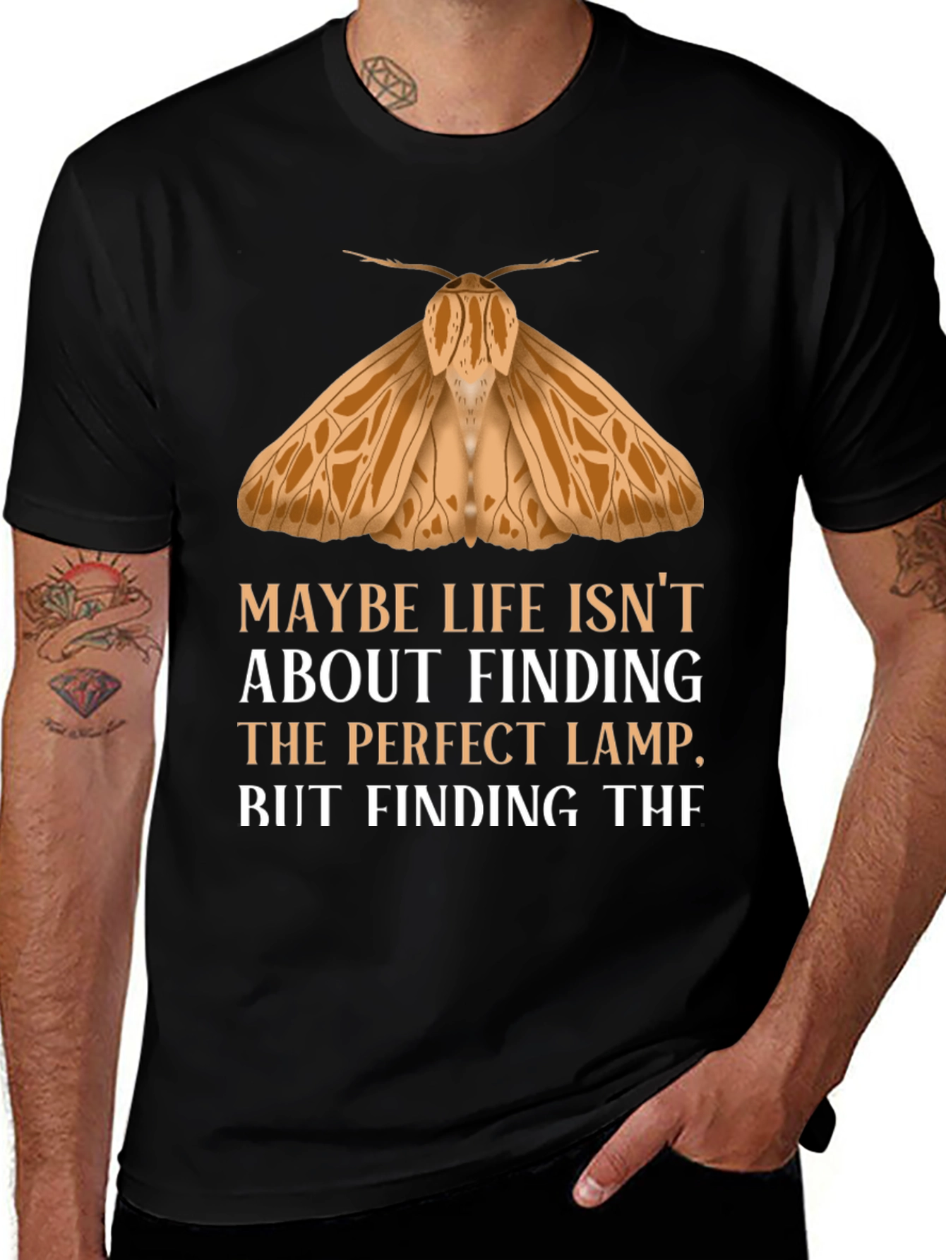Variant 21 of Moth Lamp Funny Graphic Tee