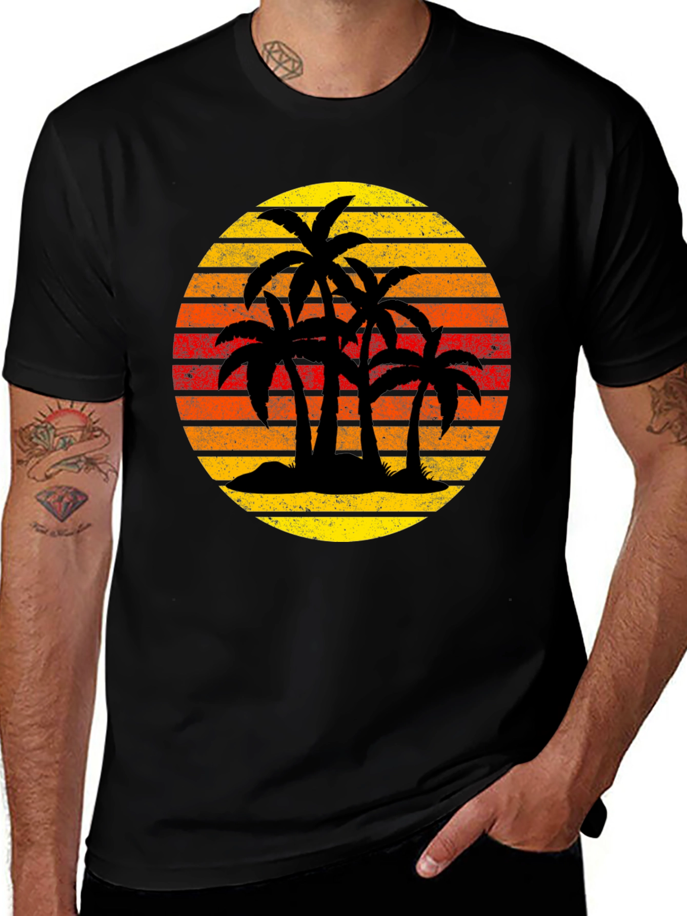 Variant 29 of Retro Sunset Palm Tree T-Shirt