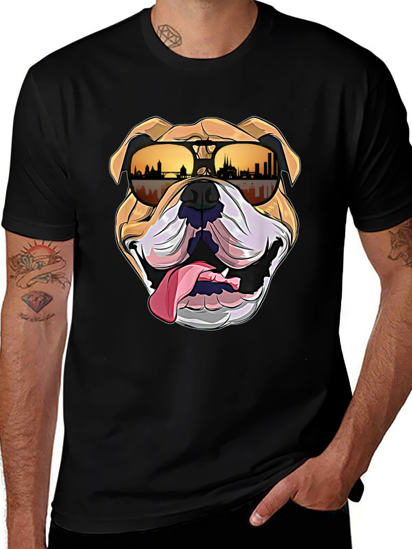 Variant 22 of Cool Bulldog Graphic Tee