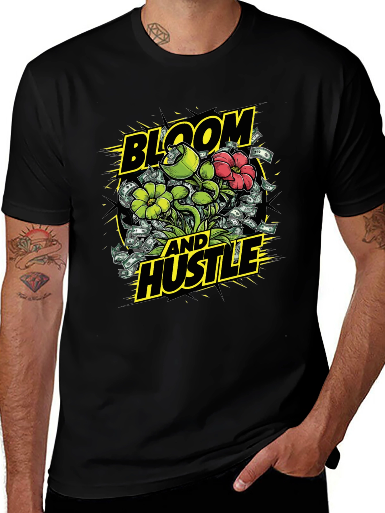 Variant 25 of Bloom and Hustle Graphic T-Shirt