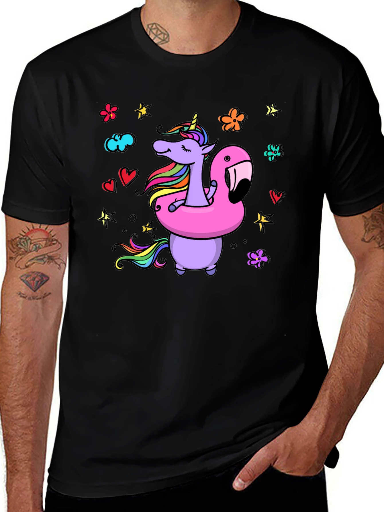 Variant 24 of Unicorn Flamingo Float T-Shirt