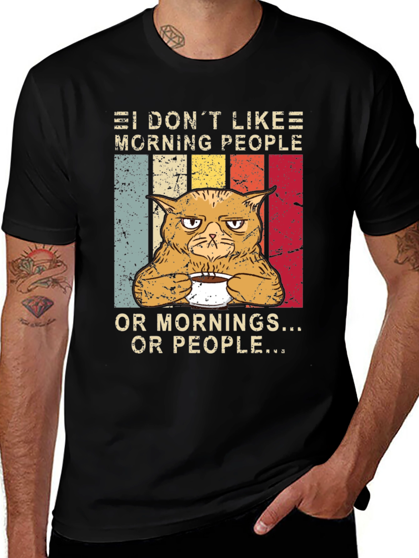 Variant 26 of Grumpy Cat "I Don't Like Morning People" Graphic Tee