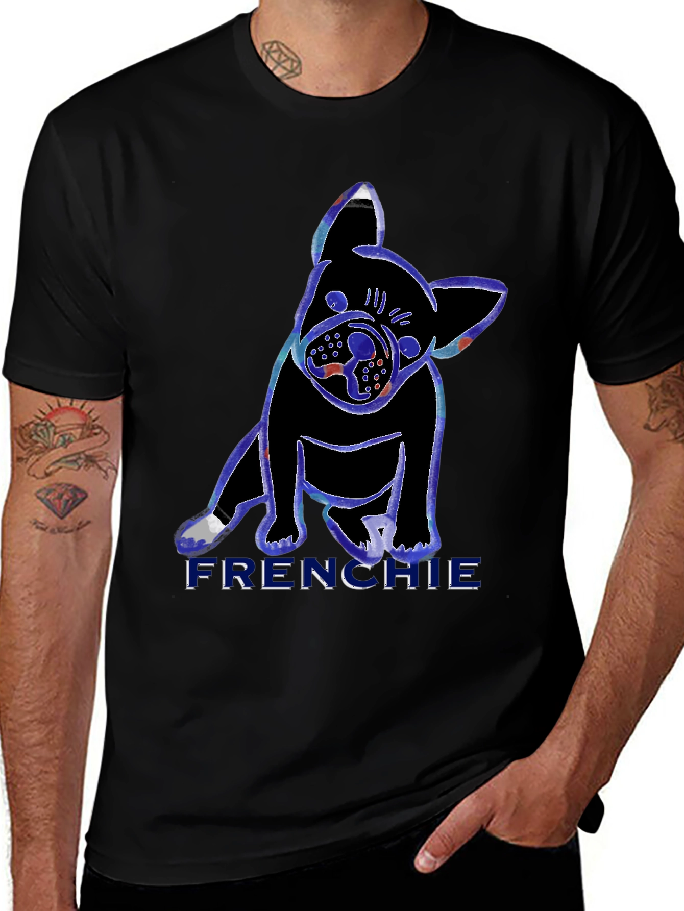 Variant 7 of Frenchie Dog Graphic T-Shirt