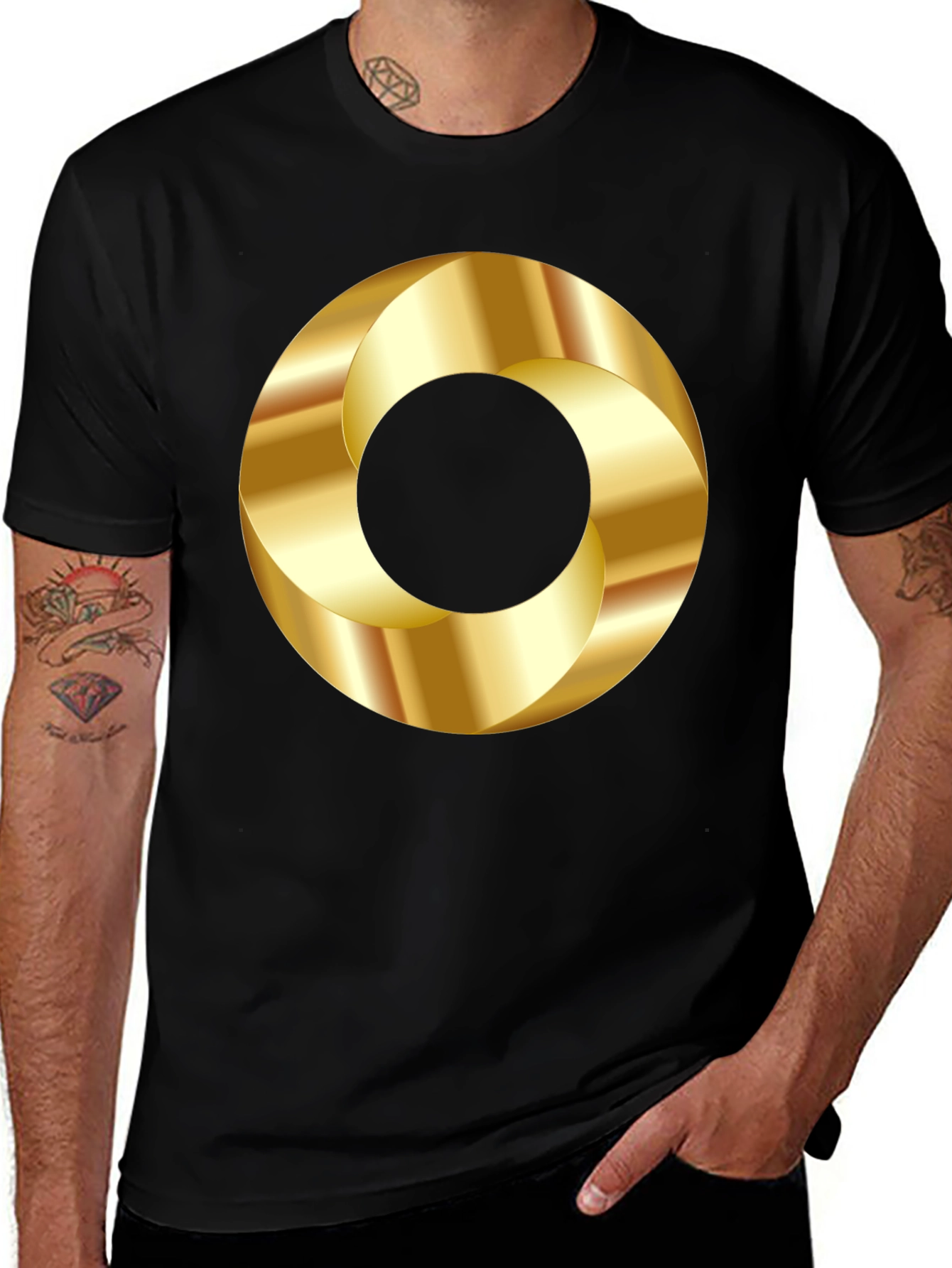 Variant 18 of Golden Circle Graphic Tee - Stylish Casual Wear