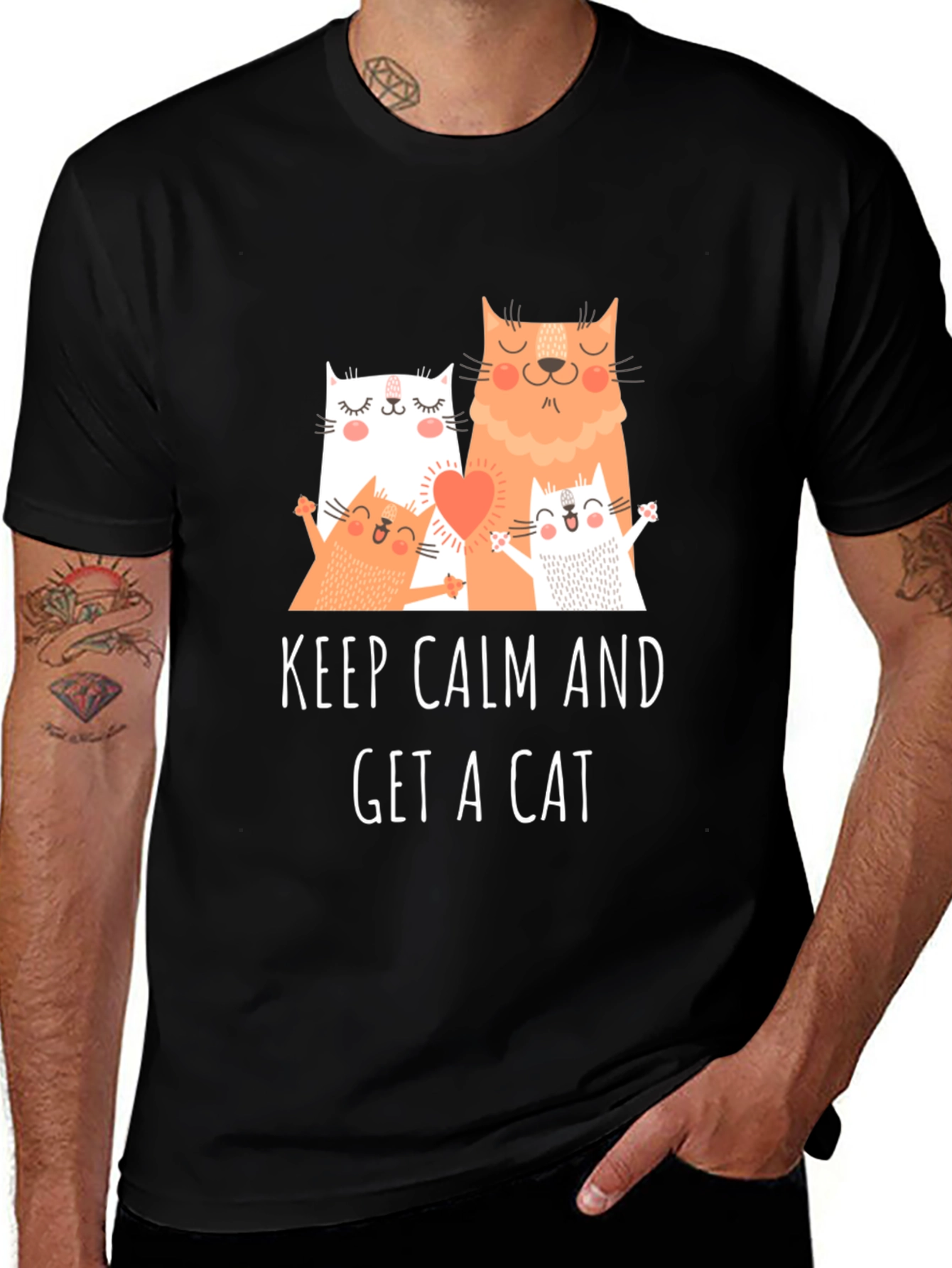 Variant 9 of Keep Calm and Get a Cat T-Shirt
