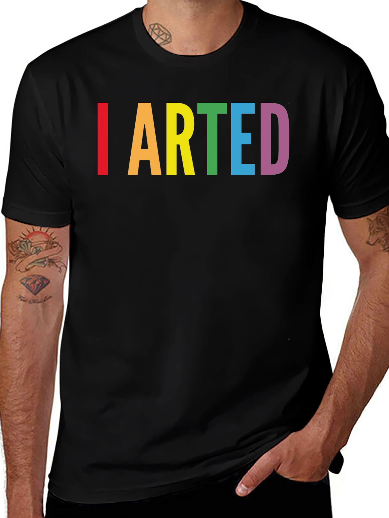 Variant 3 of I Arted Funny Rainbow T-Shirt