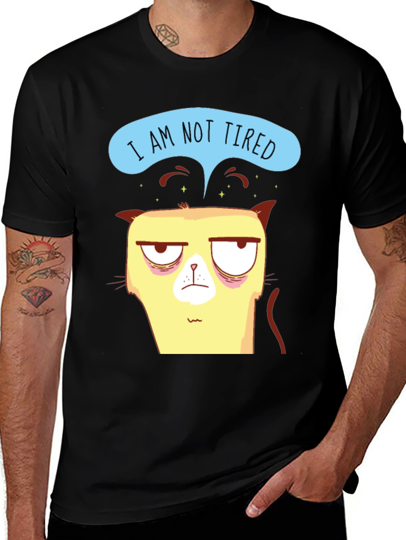 Variant 15 of Funny "I am not tired" Grumpy Cat T-Shirt