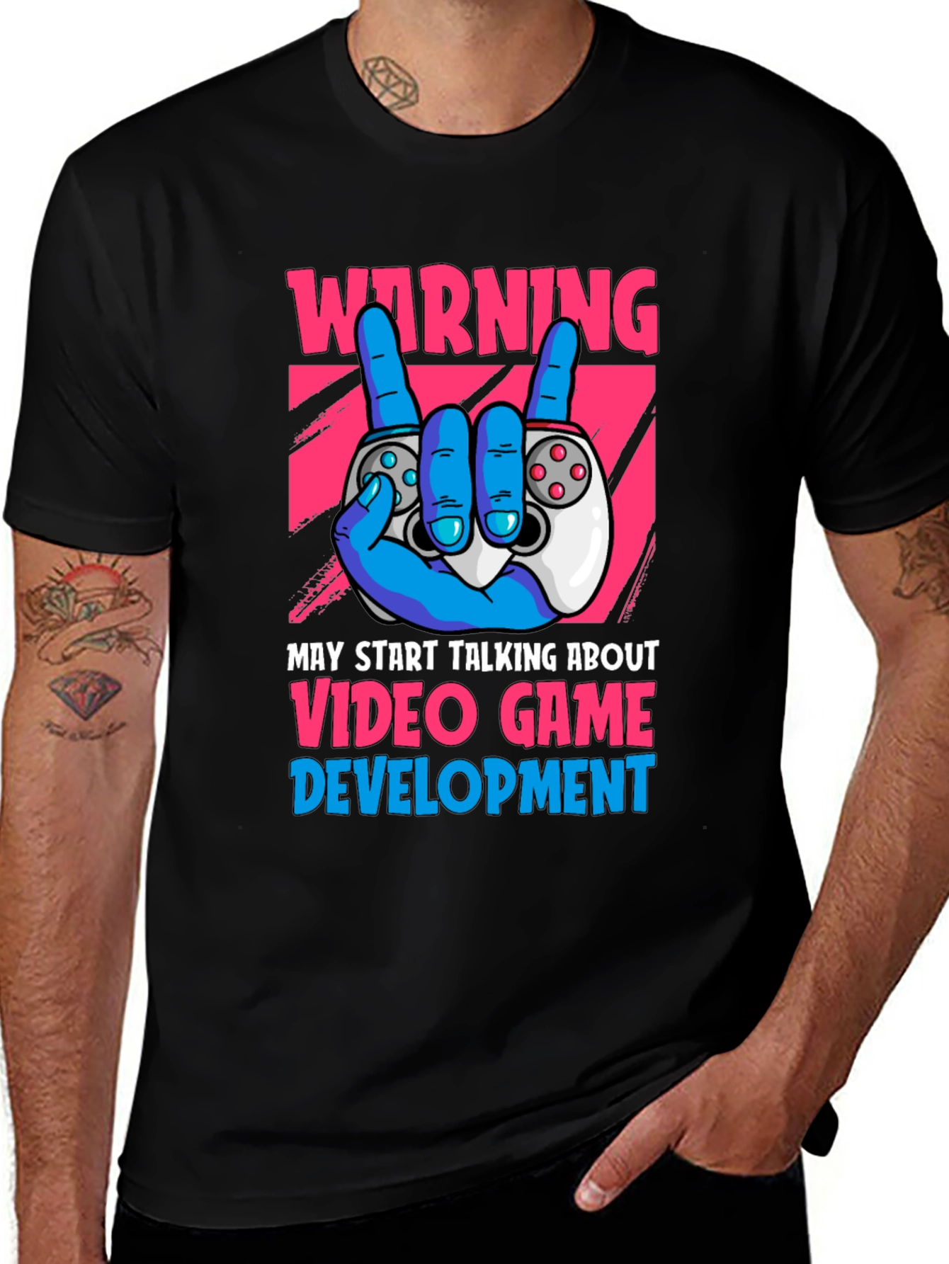 Variant 18 of Warning Video Game Development T-Shirt