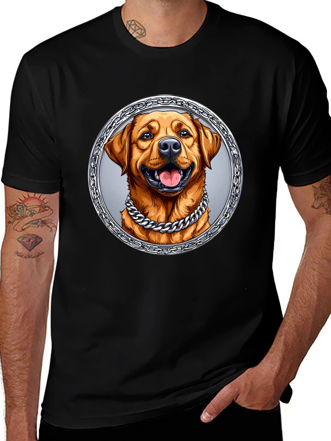 Variant 27 of Dog Portrait Graphic Tee - Cool Chain Design