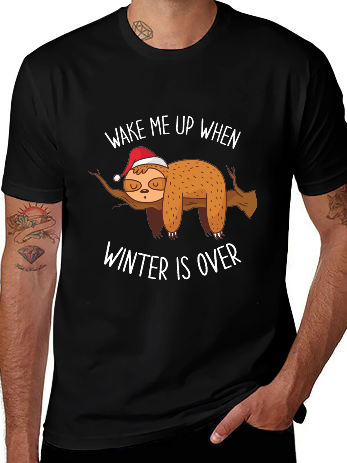 Variant 8 of Wake Me Up When Winter Is Over Sloth T-Shirt