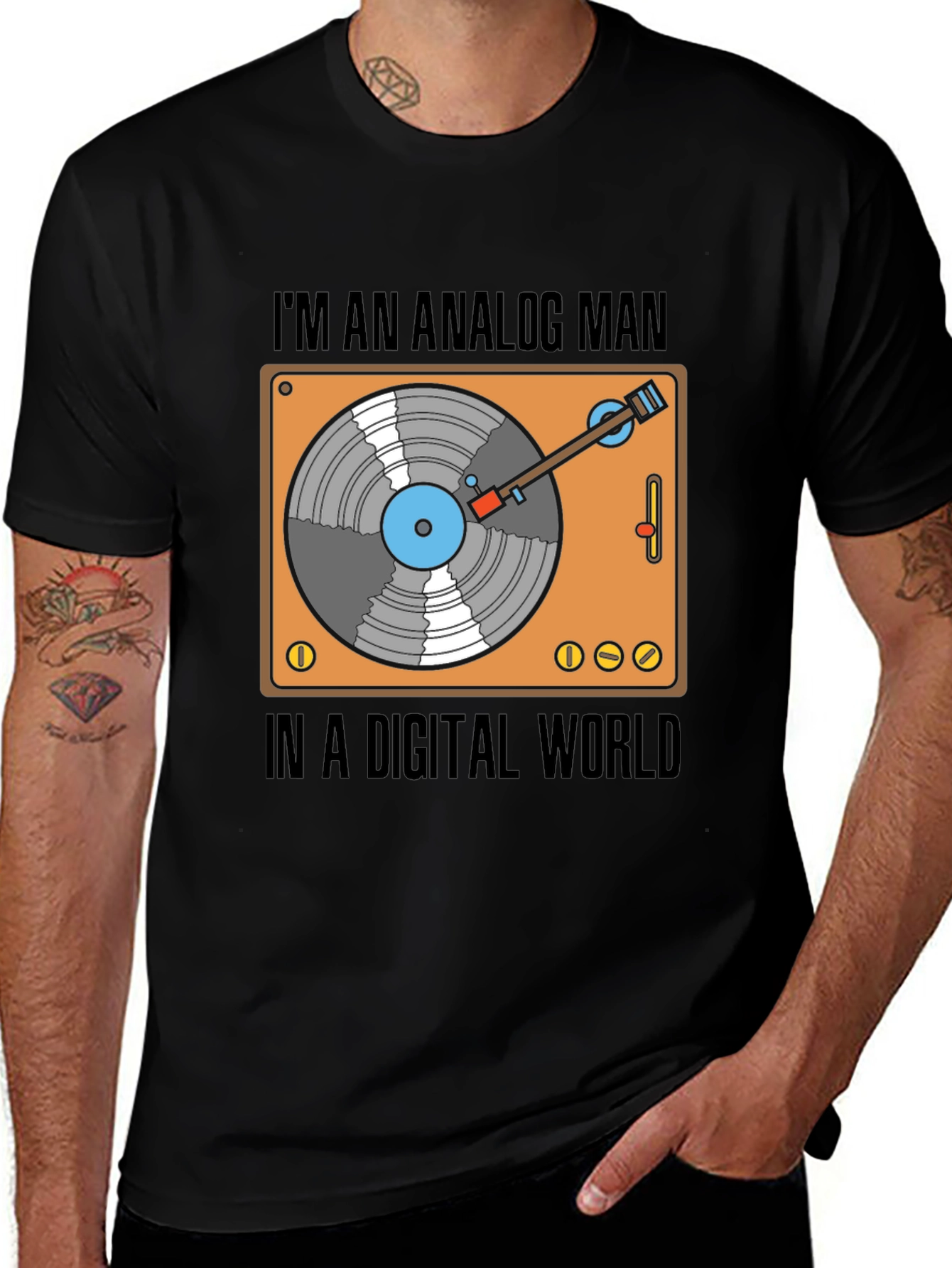 Variant 11 of Analog Man in a Digital World Graphic T-Shirt