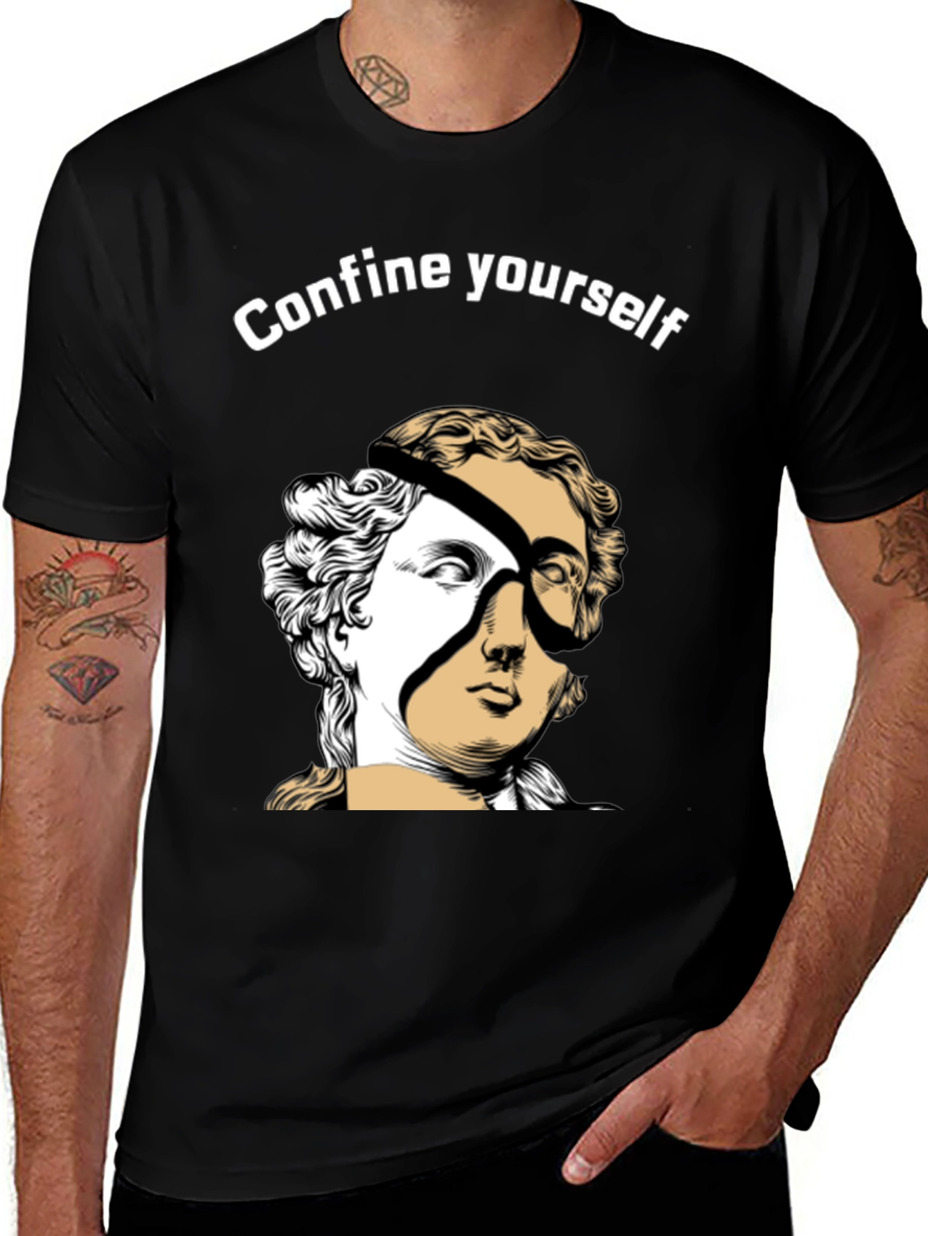Variant 4 of Confine Yourself Graphic Tee - Modern Art T-Shirt