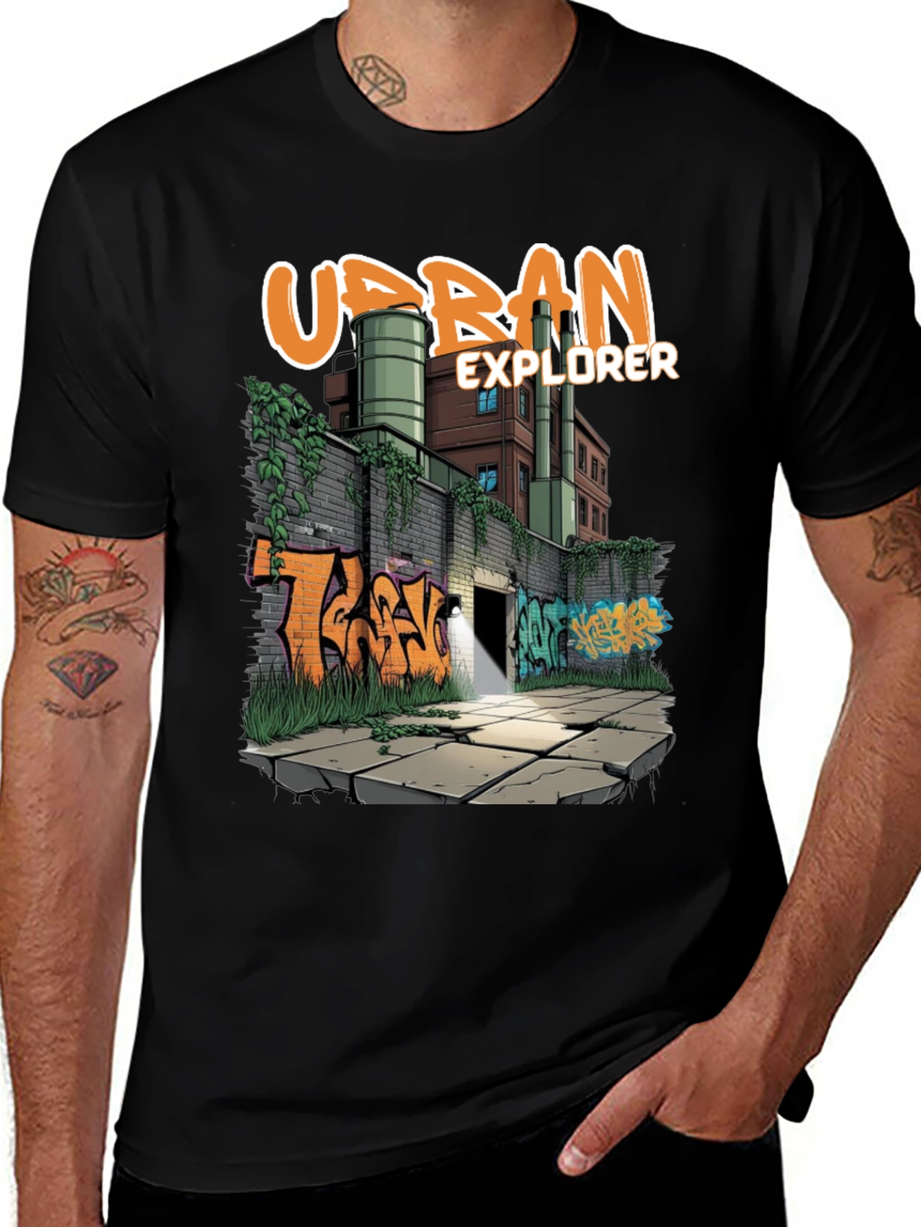 Urban Explorer Graphic Tee - Graffiti Art T-Shirt