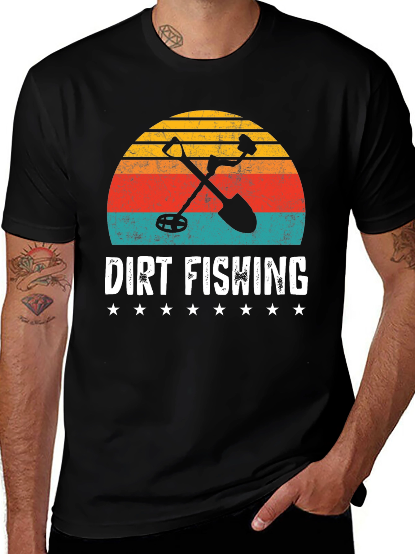 Dirt Fishing T-Shirt Metal Detecting Design