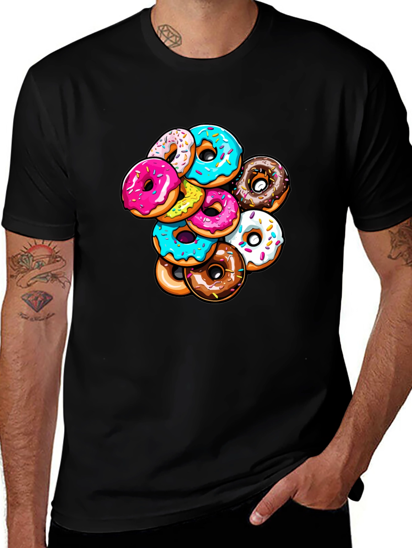 Variant 28 of Donut Stack Graphic Tee - Sweet Style