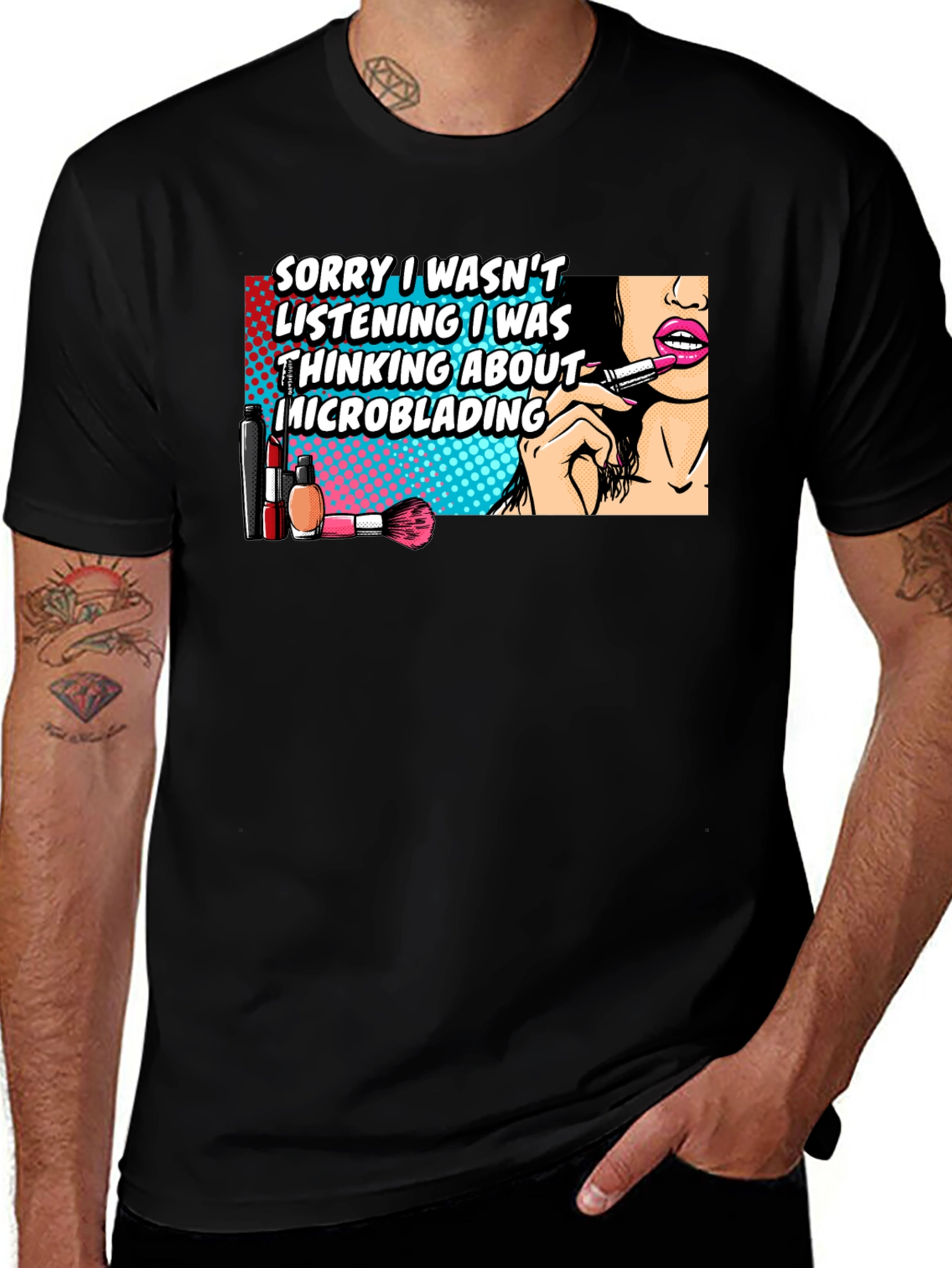 Variant 15 of Microblading Pop Art Graphic T-Shirt