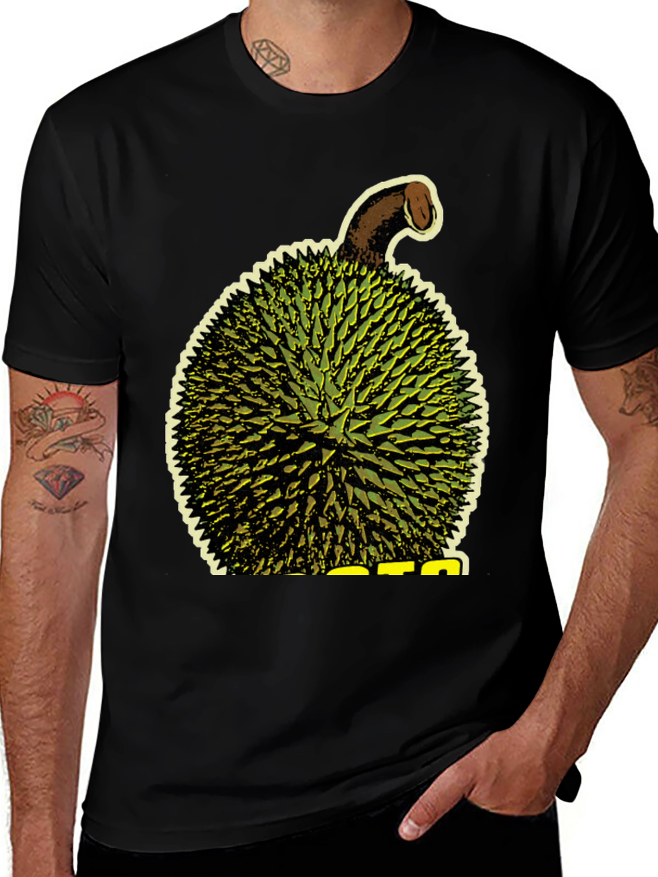 Durian Graphic Tee - Unique Fruit Design