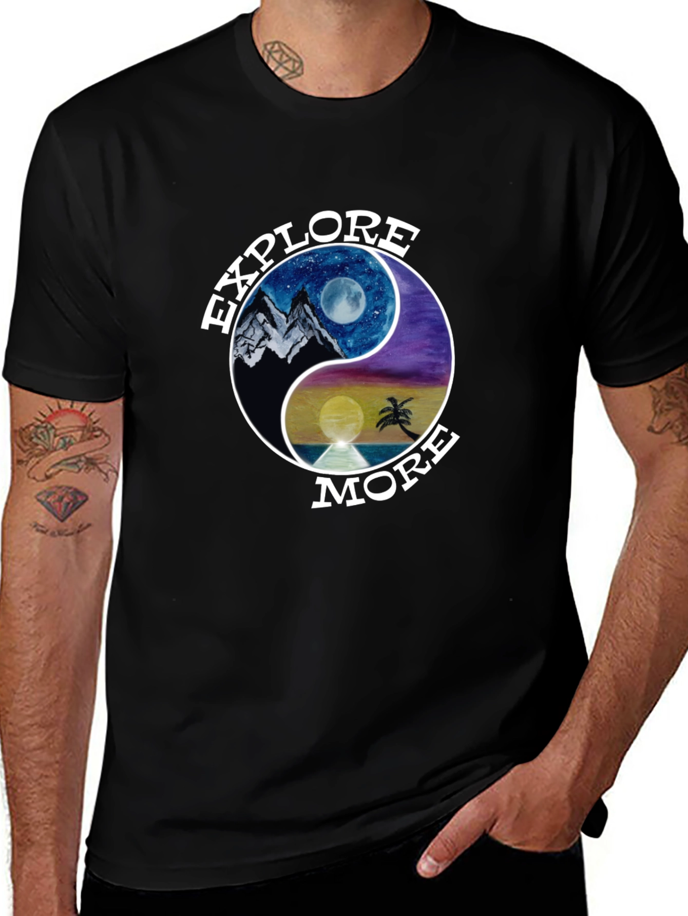 Variant 25 of Explore More Yin Yang Graphic T-Shirt