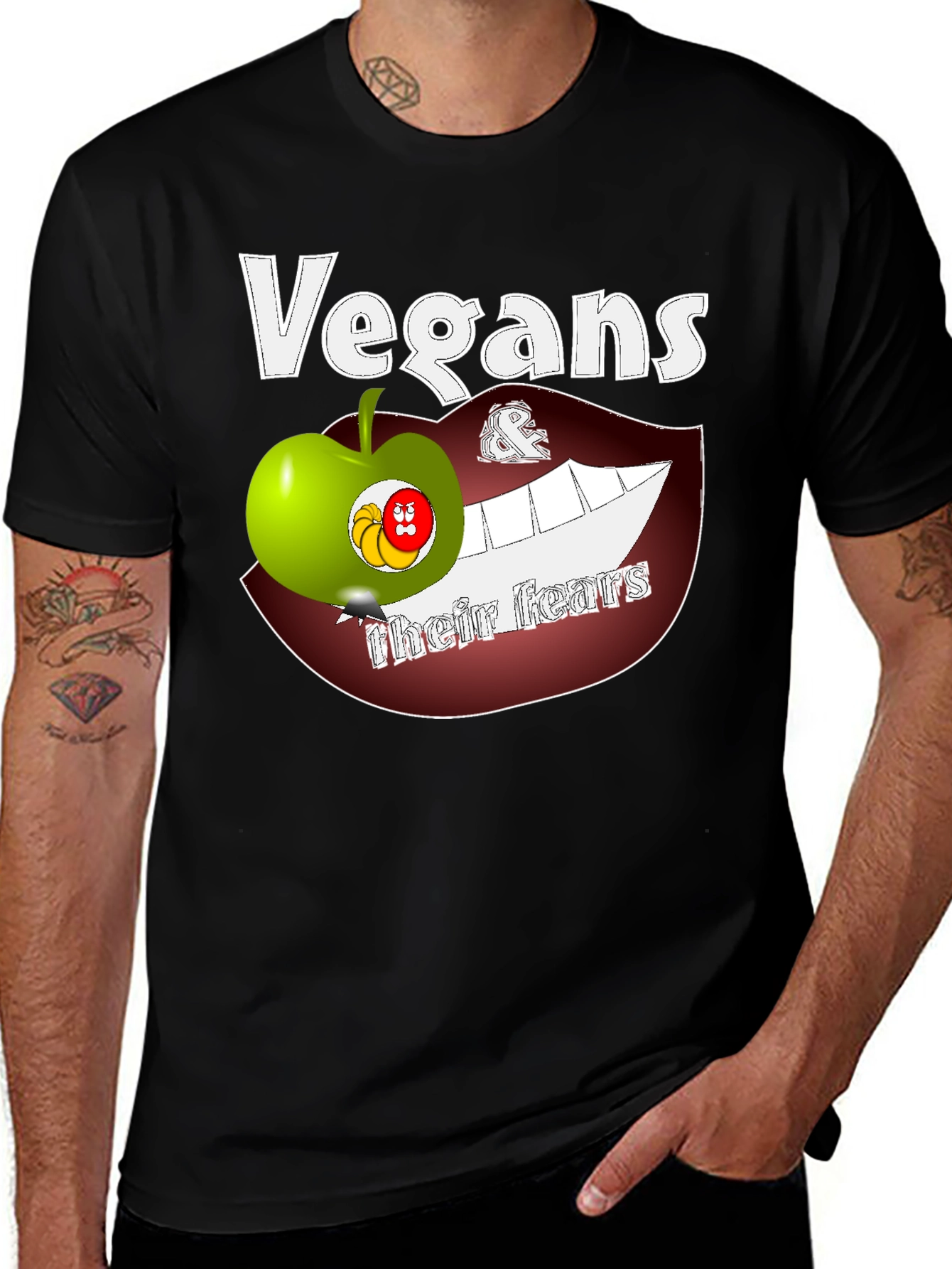 Variant 11 of Vegans Their Fears Graphic T-Shirt