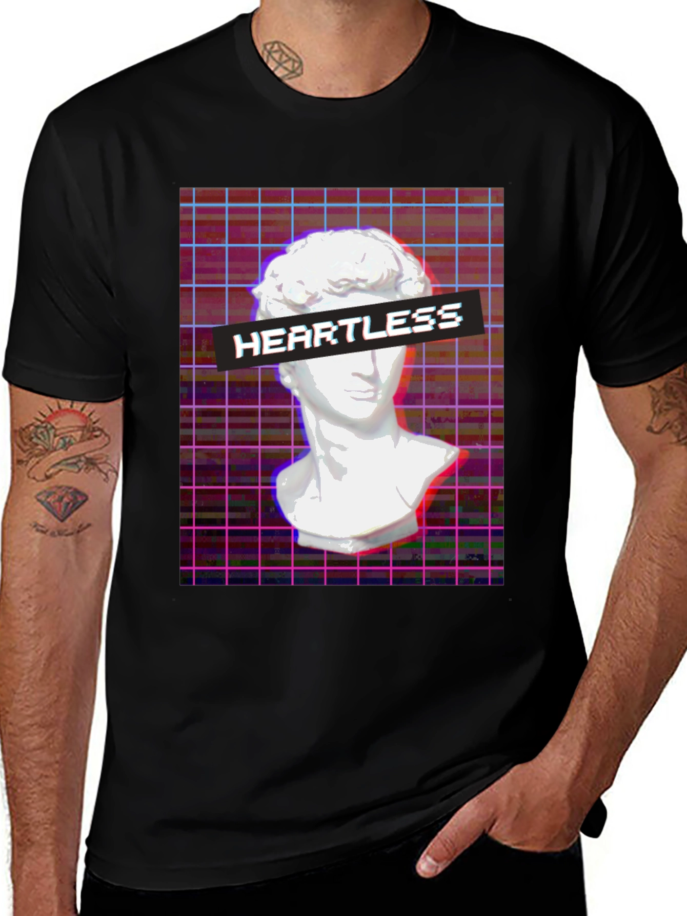 Variant 6 of Heartless Graphic Tee - Vaporwave Aesthetic T-Shirt