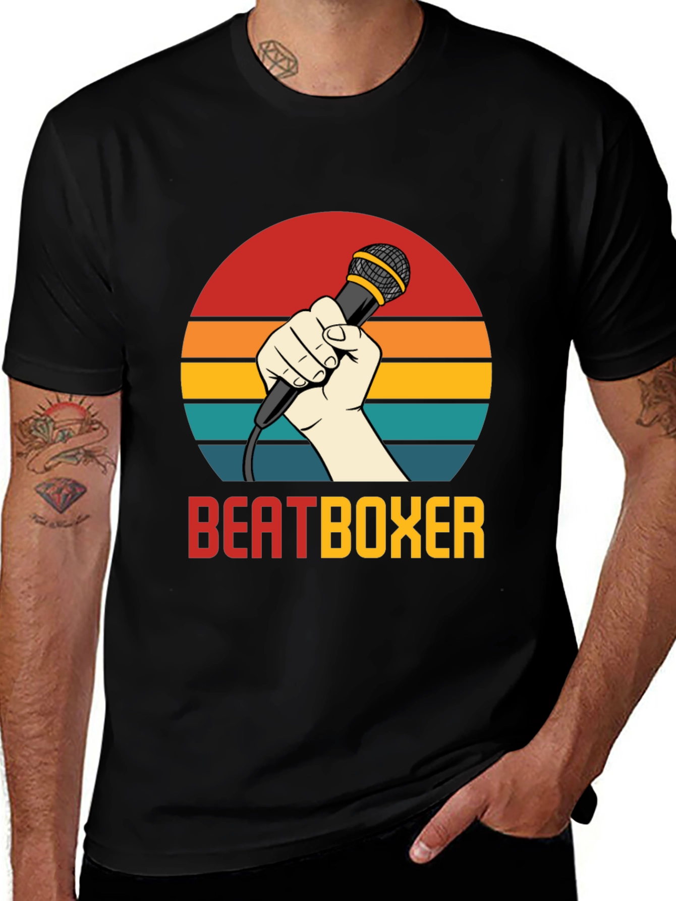 Variant 6 of Beatboxer Retro Style Graphic T-Shirt