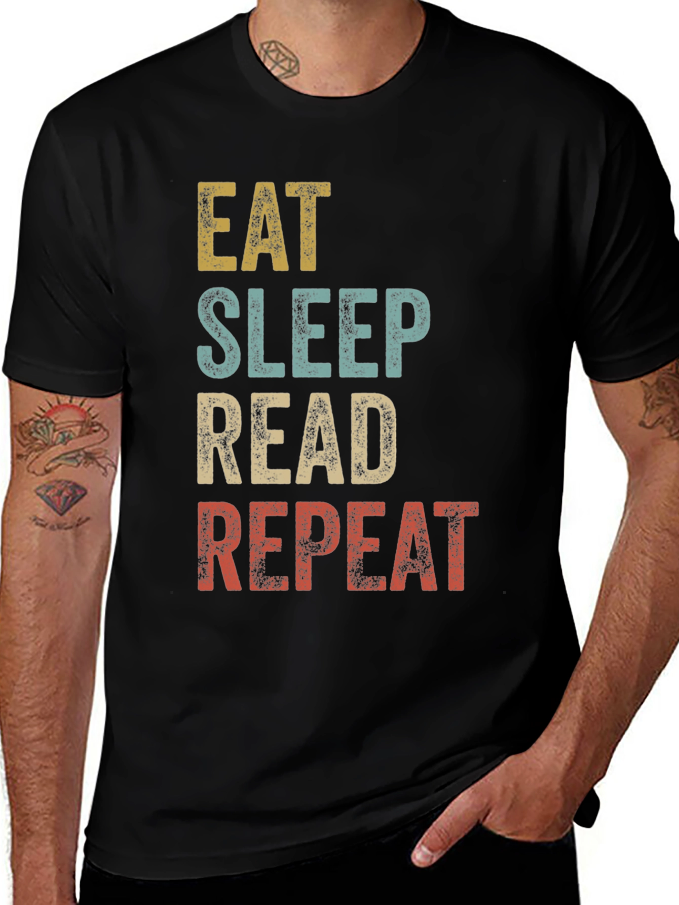 Variant 17 of Eat Sleep Read Repeat T-Shirt