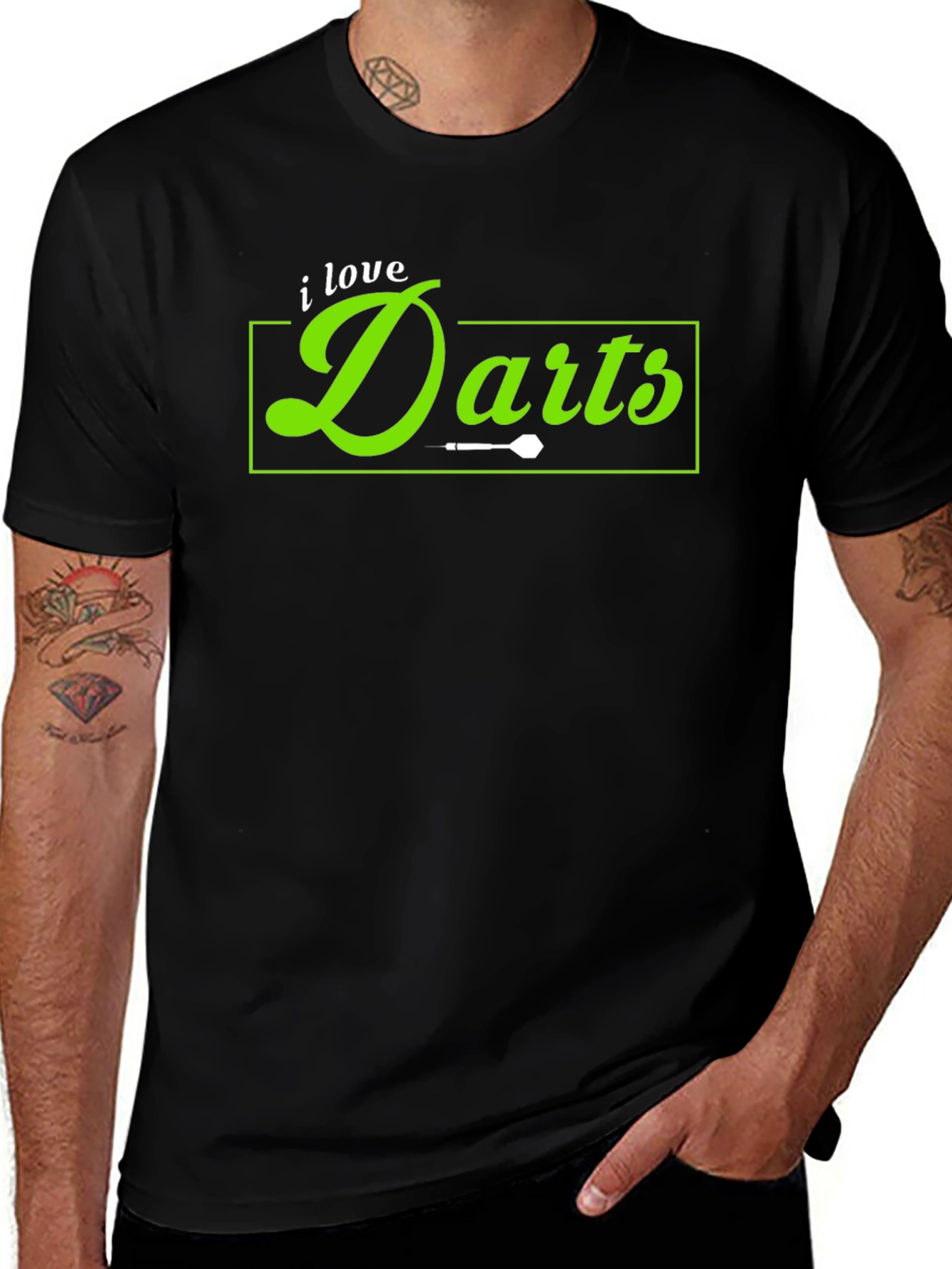 Variant 19 of I Love Darts Black T-Shirt