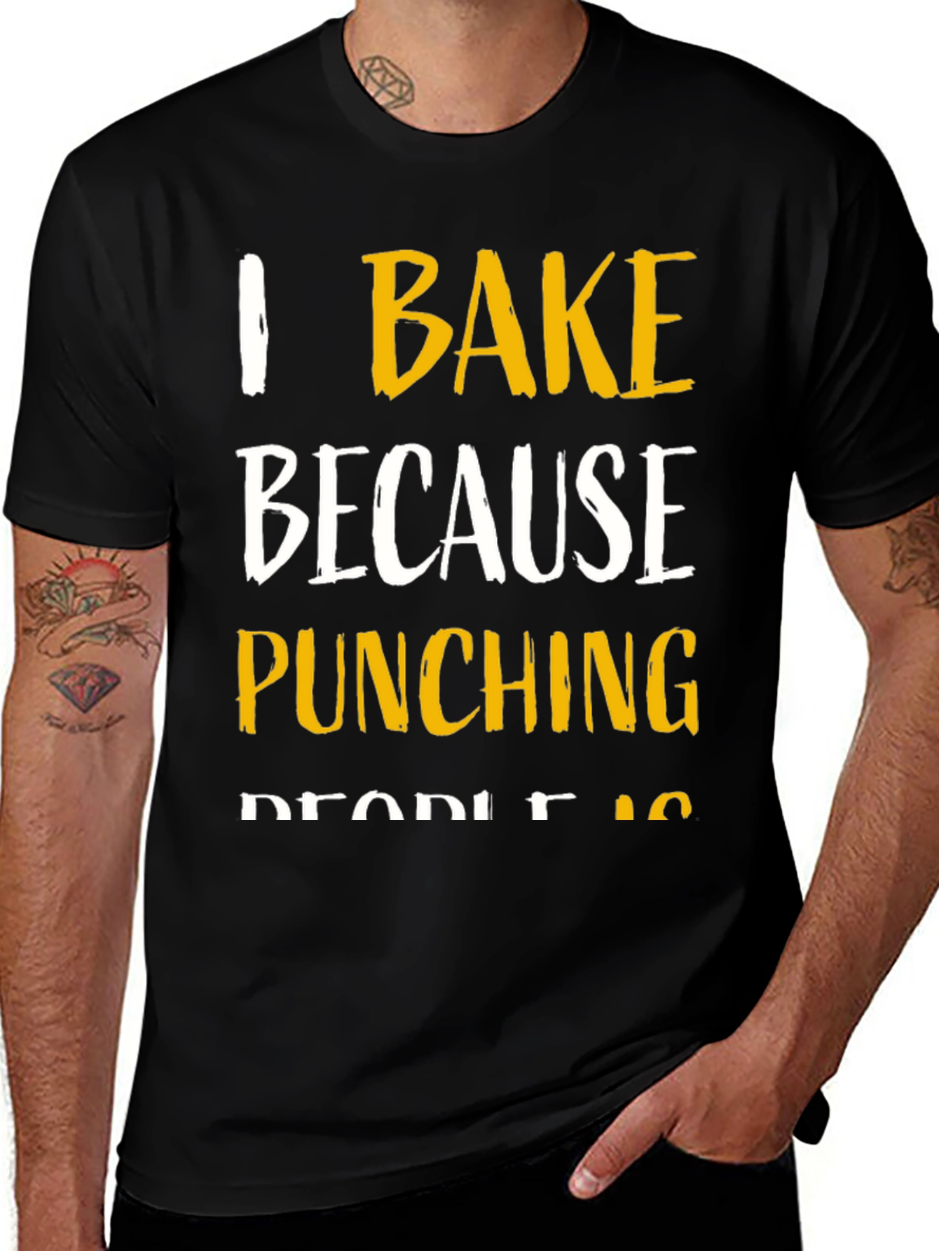 Variant 7 of I Bake Because Punching People Is Frowned Upon T-Shirt
