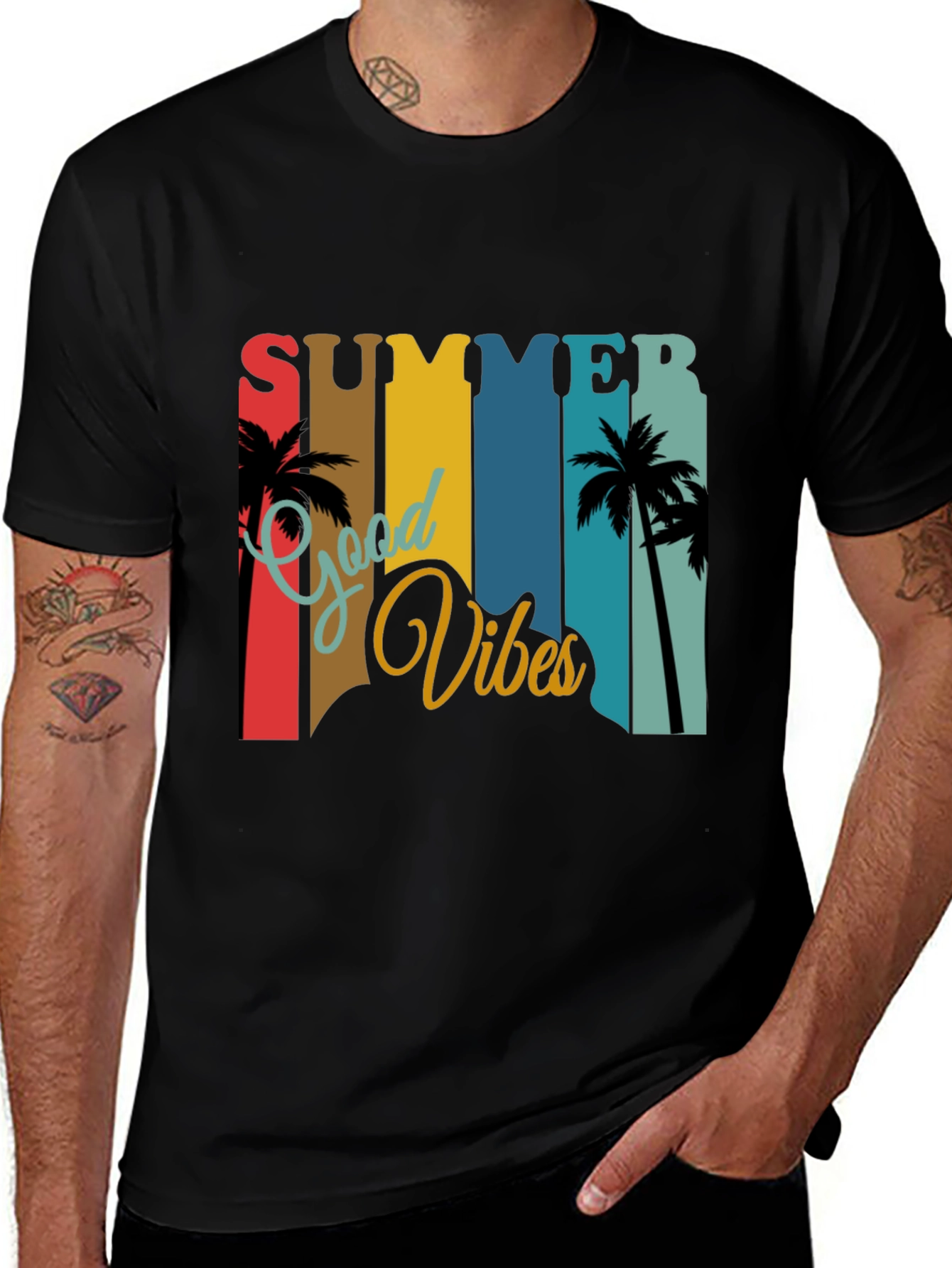 Variant 18 of Summer Good Vibes Retro Graphic T-Shirt