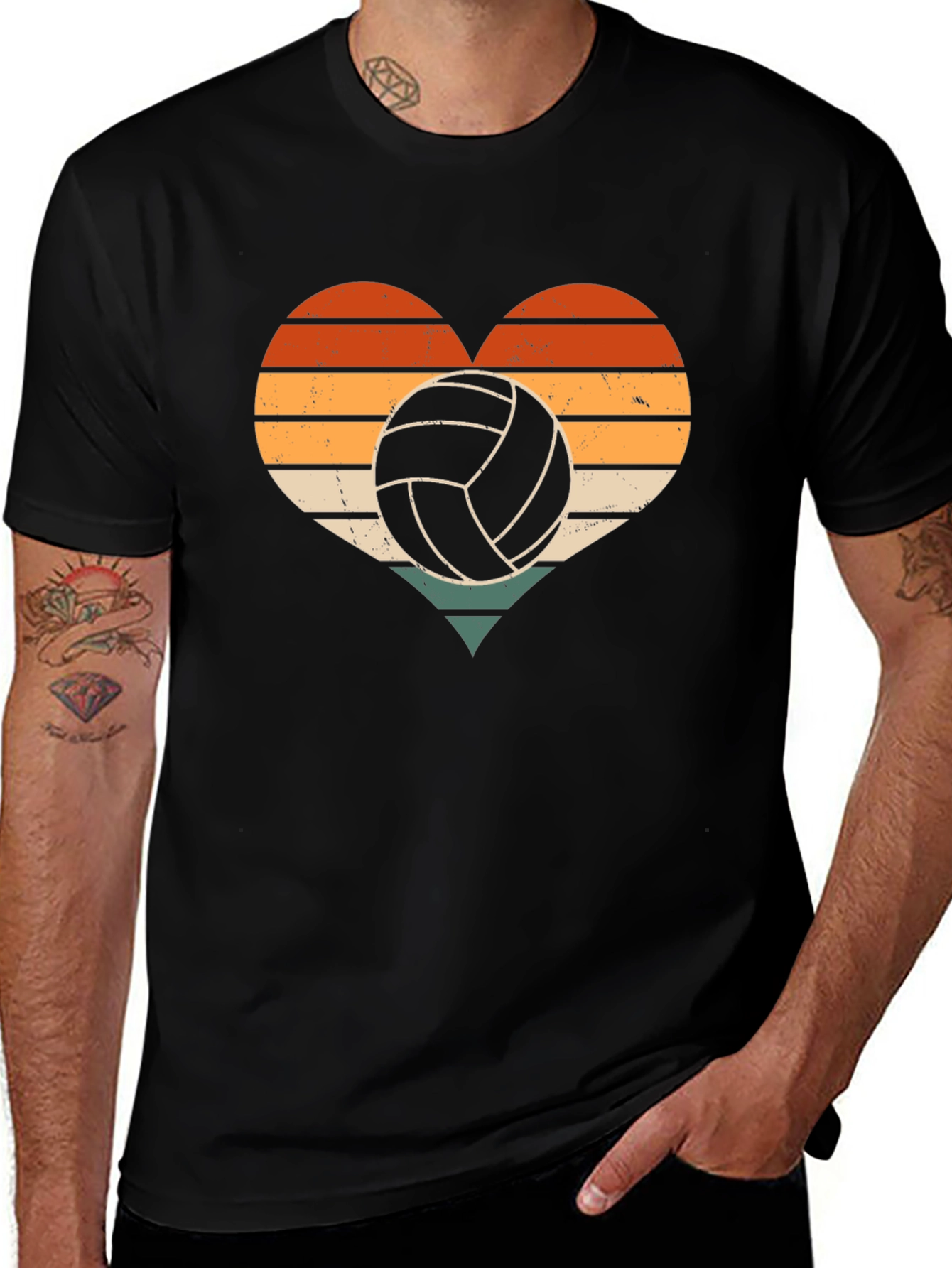 Variant 9 of Volleyball Heart Graphic Tee