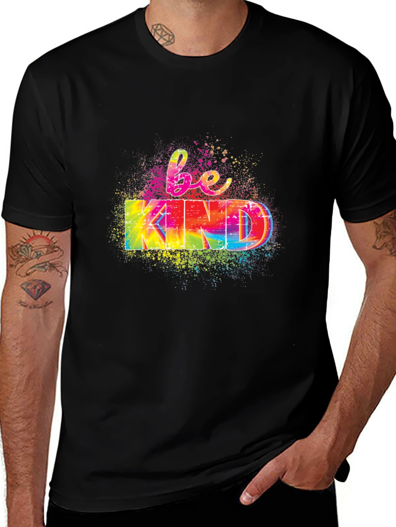 Variant 5 of Be Kind Colorful Graphic T-Shirt