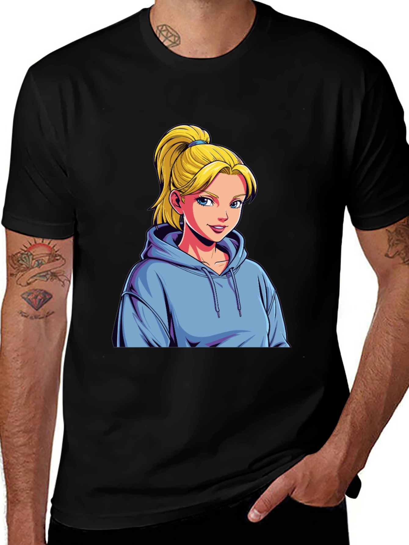Variant 4 of Cartoon Woman Graphic Tee