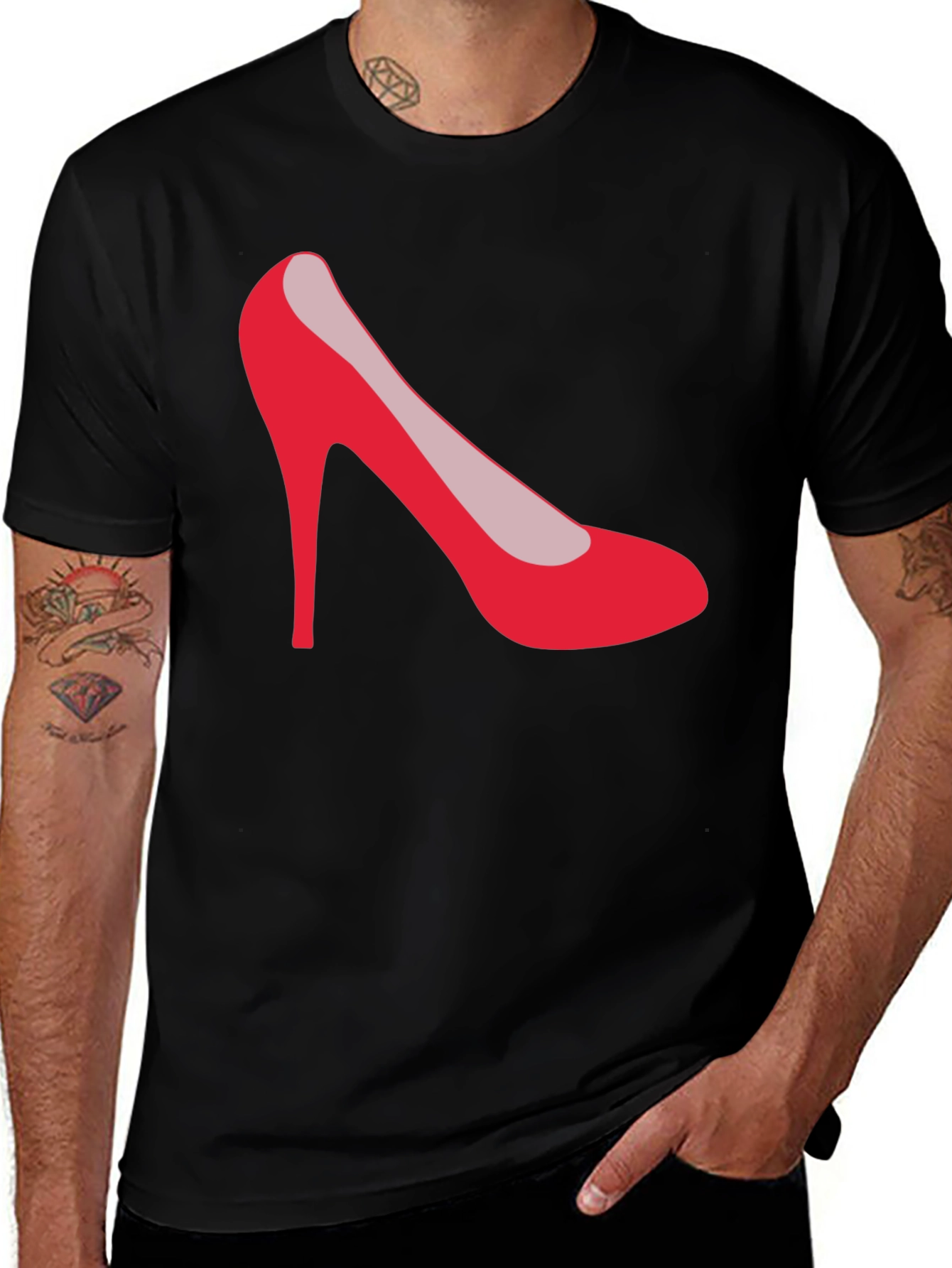 Red High Heel Shoe Graphic Tee