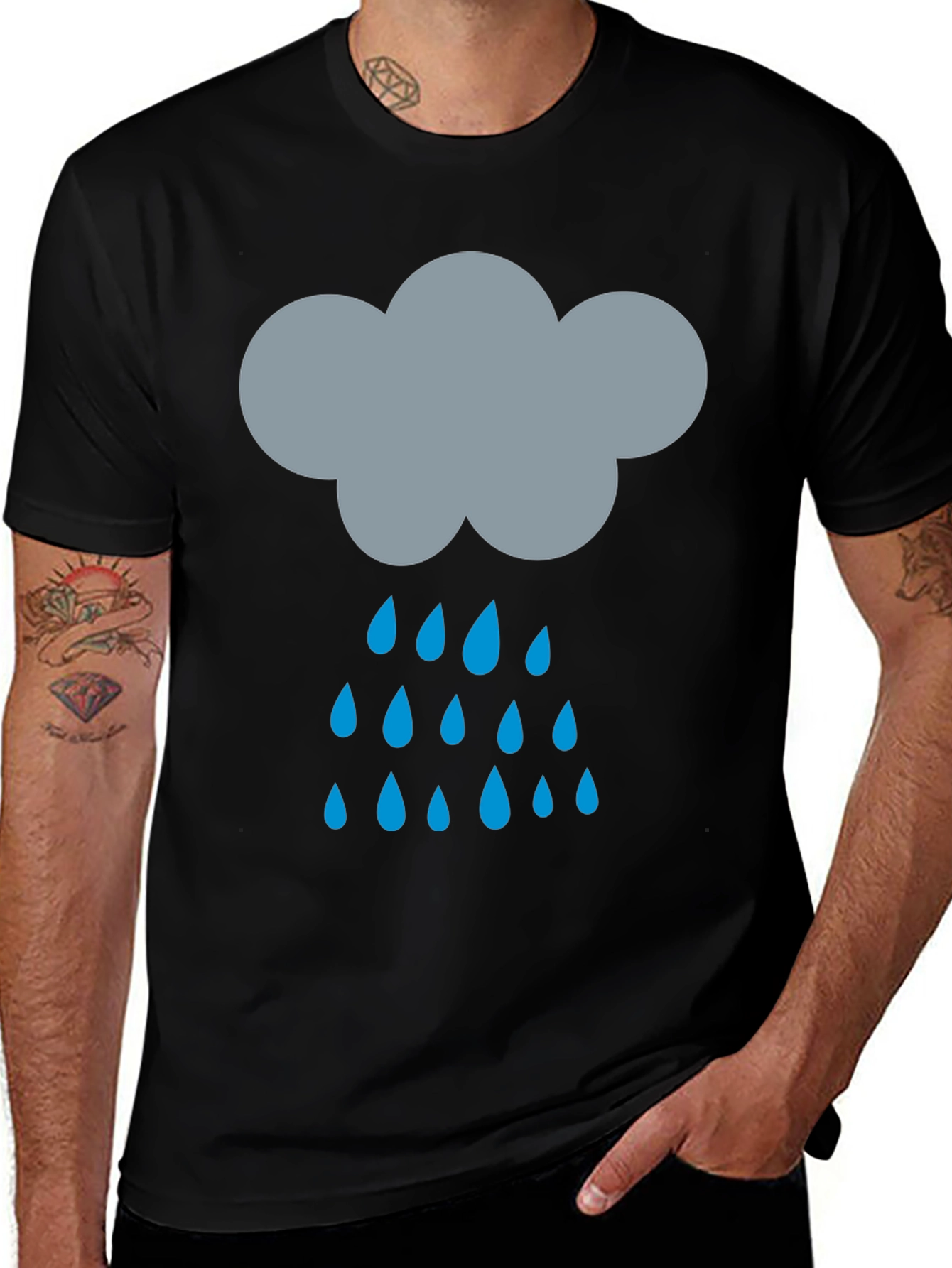Variant 24 of Rainy Day Cloud Graphic Tee